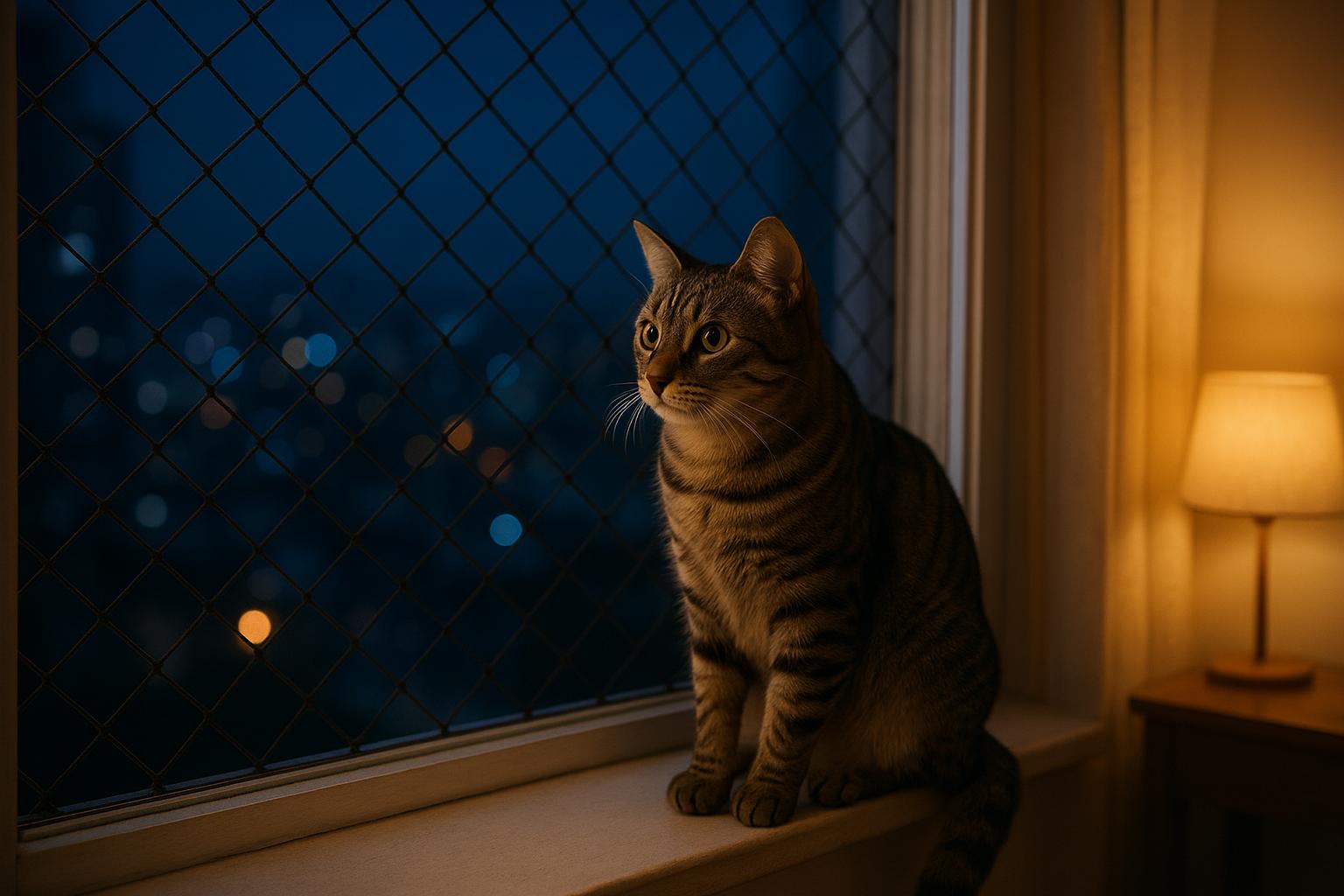 Gatto e finestre aperte di notte: sicurezza tra zanzariere, caldo e rumori