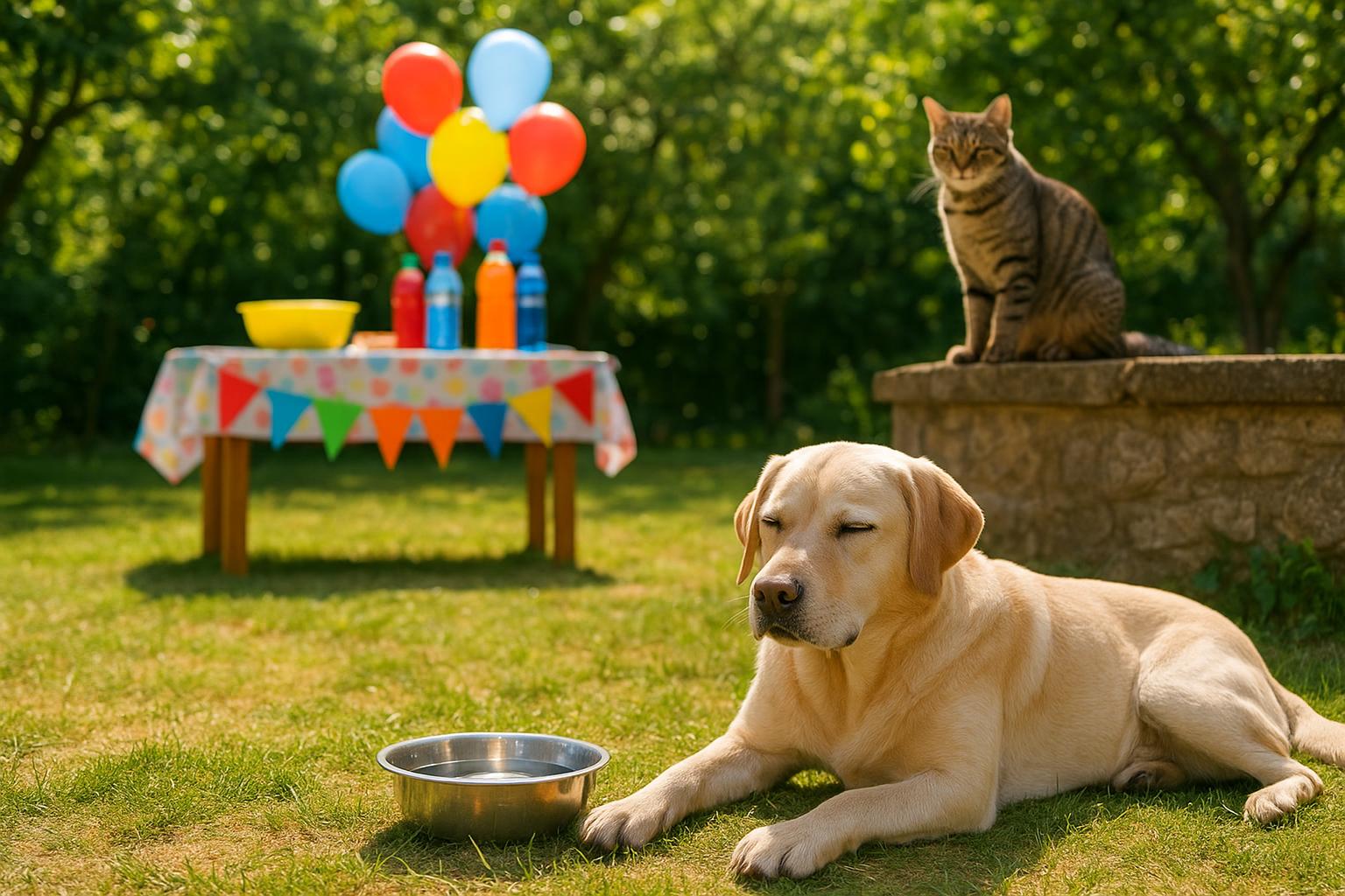 Animali domestici e feste di compleanno estive all’aperto: come non dimenticare il loro benessere
