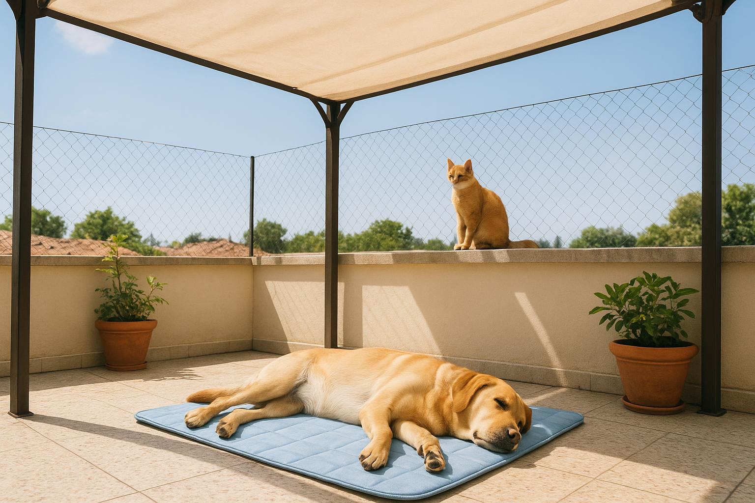 Tende da sole e pergole pet-friendly per terrazzi abitati da cani e gatti