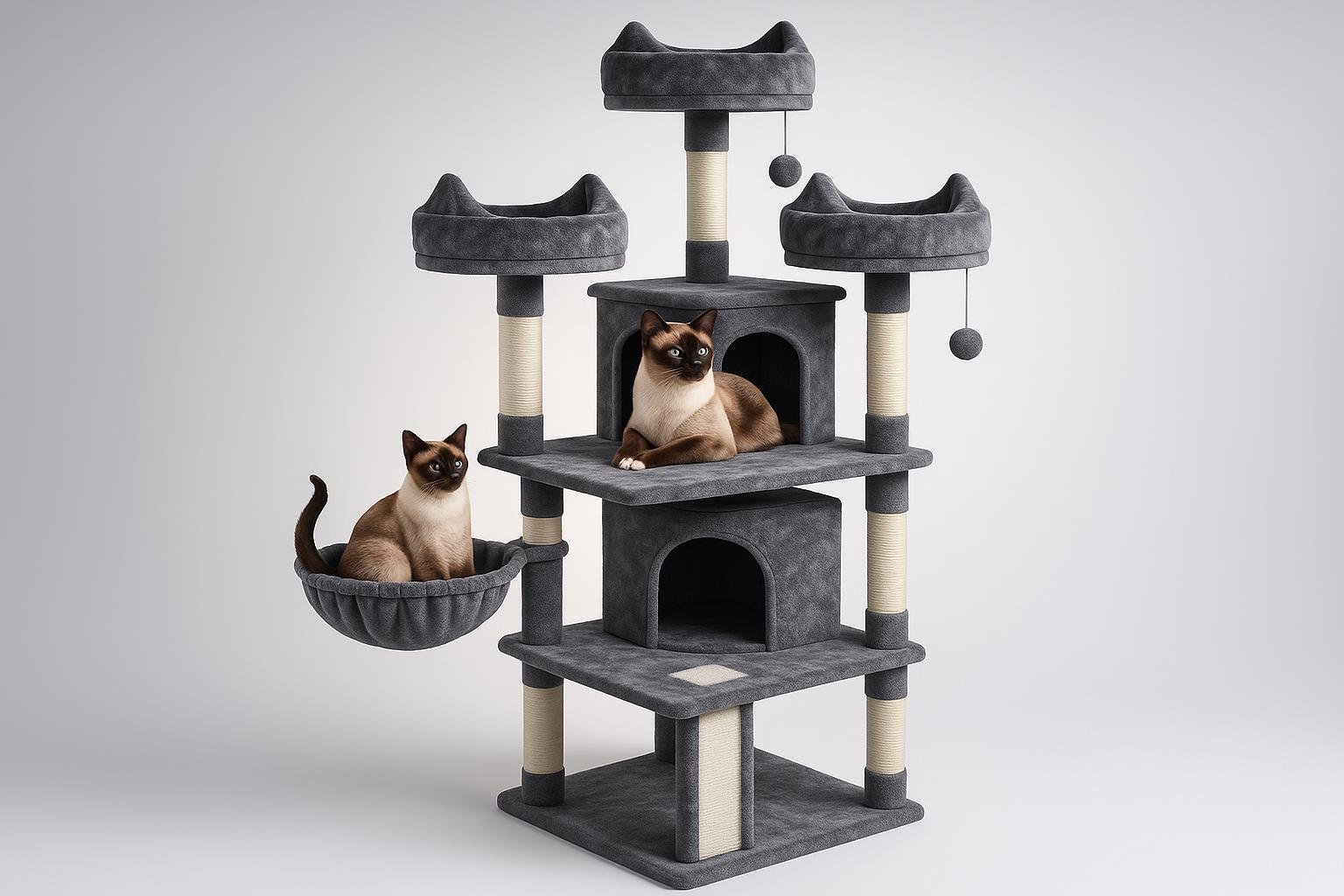 Yaheetech albero tiragraffi 174 cm per gatti adulti: torre completa a prezzo ribassato su Amazon