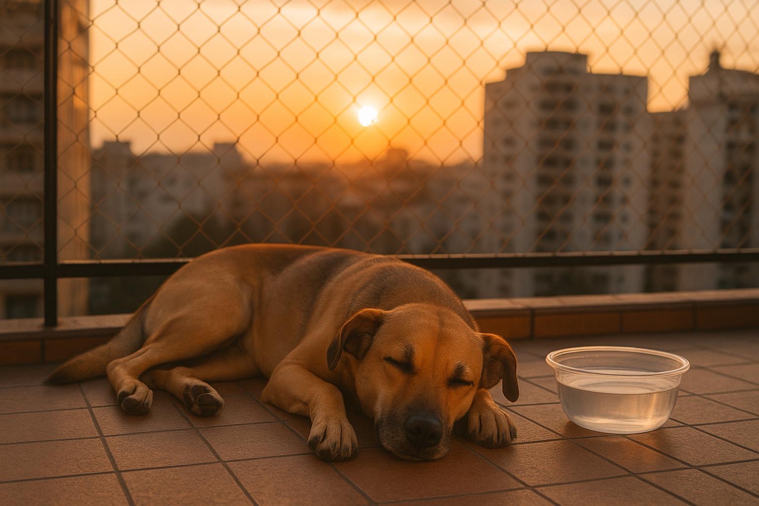 Cane che dorme sul balcone d’estate: quando è sicuro e quando no