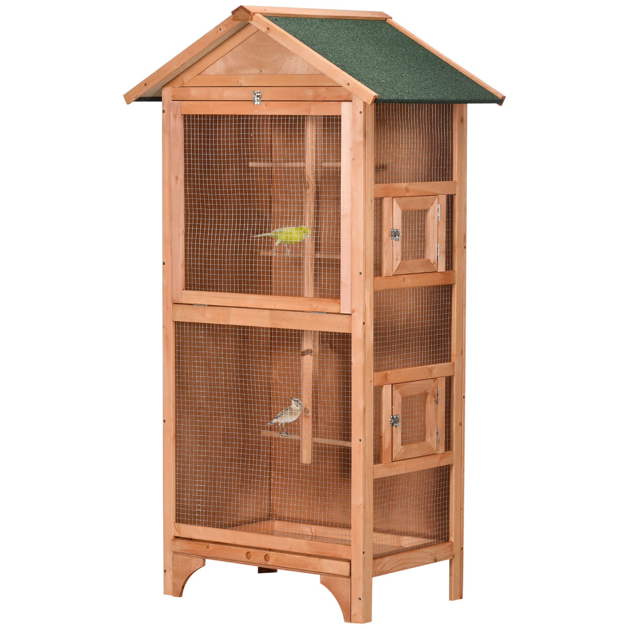 Voliera PawHut da esterno in legno e metallo, ora in offerta su Amazon per chi sogna un piccolo aviario di casa