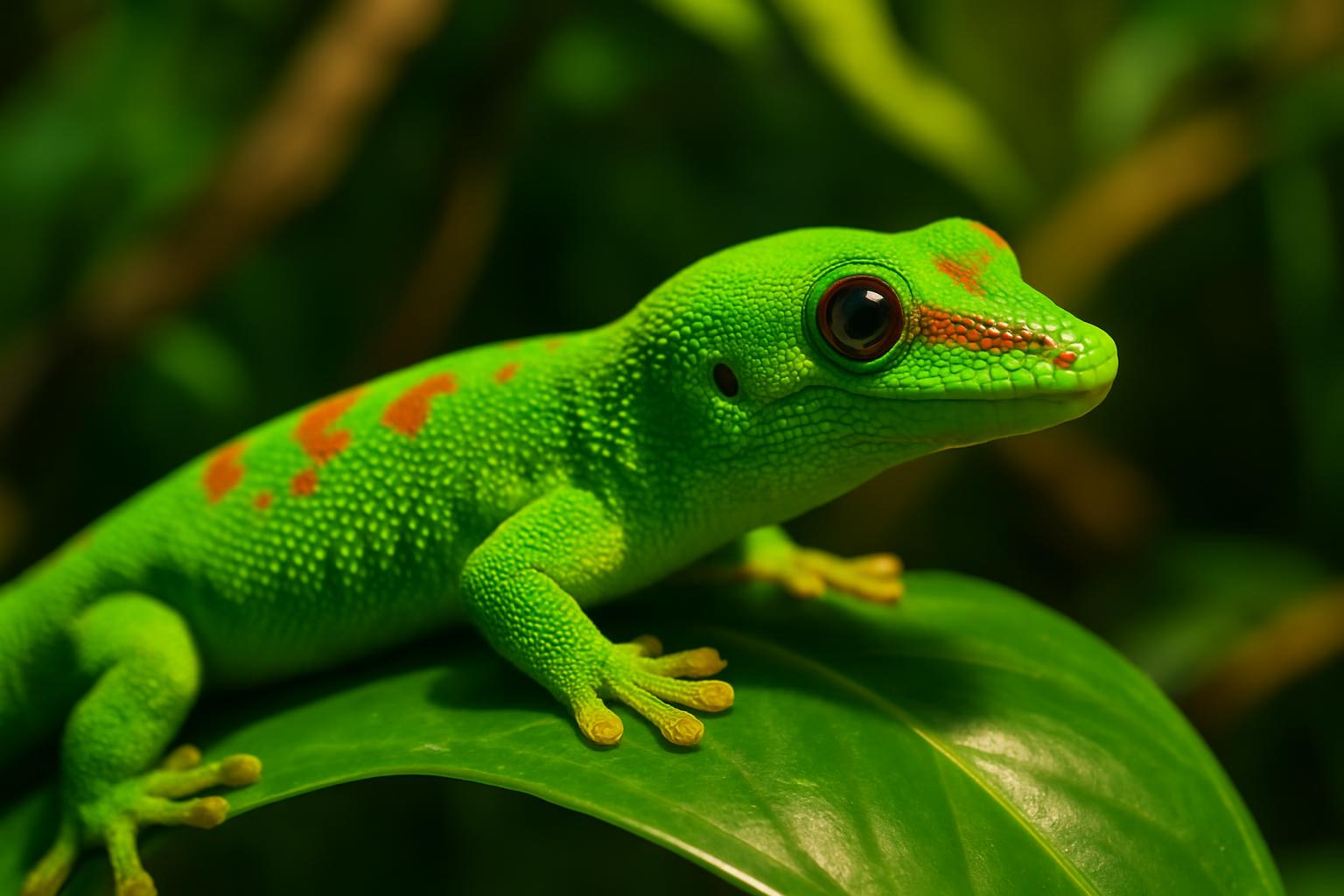 Gechi diurni (Phelsuma): colori spettacolari e esigenze di luce intensa