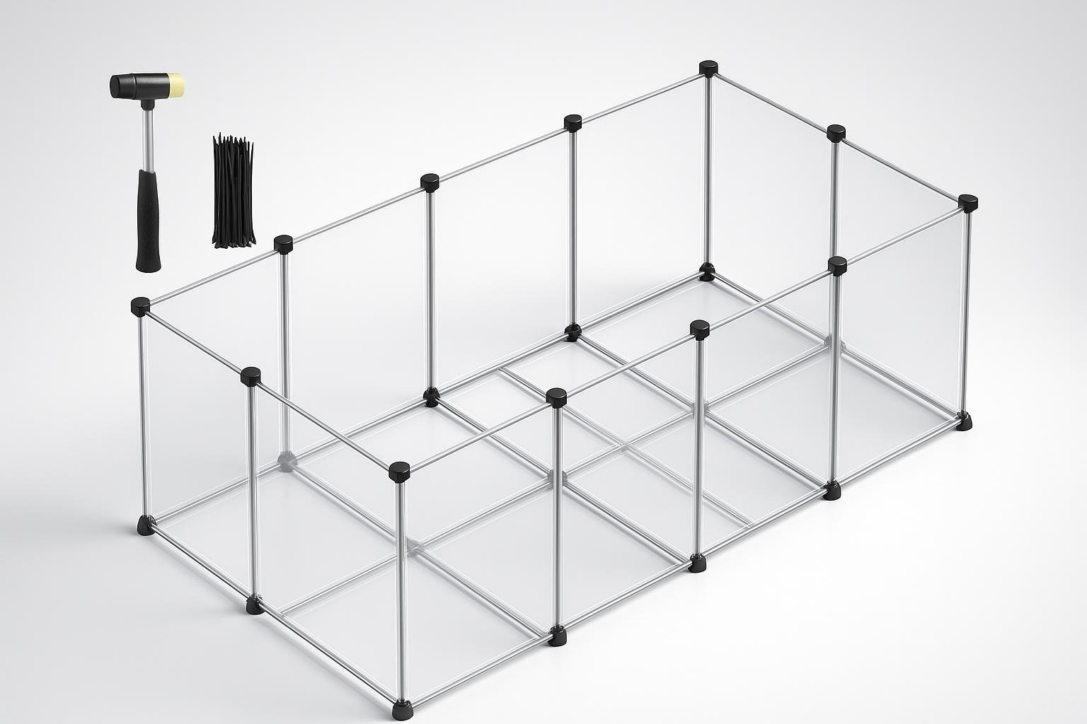 SONGMICS recinto modulare con fondo per piccoli animali, gabbia espandibile in offerta su Amazon