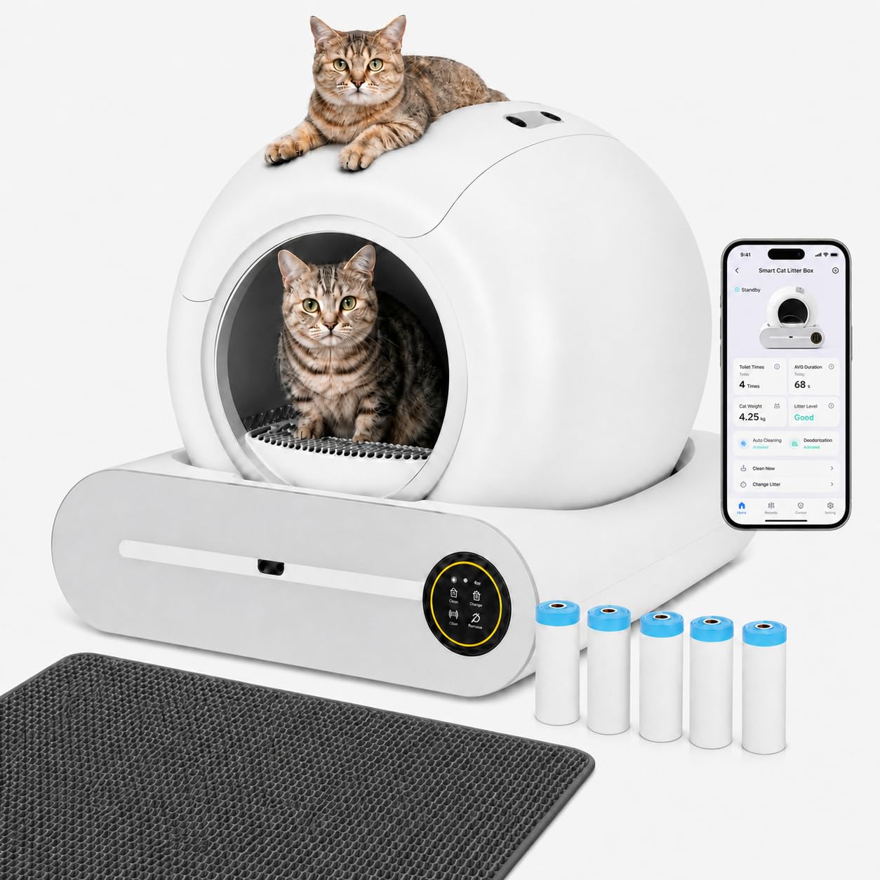 PaaWings lettiera gatto autopulente XXL con app: il bagno hi-tech per più gatti in super offerta