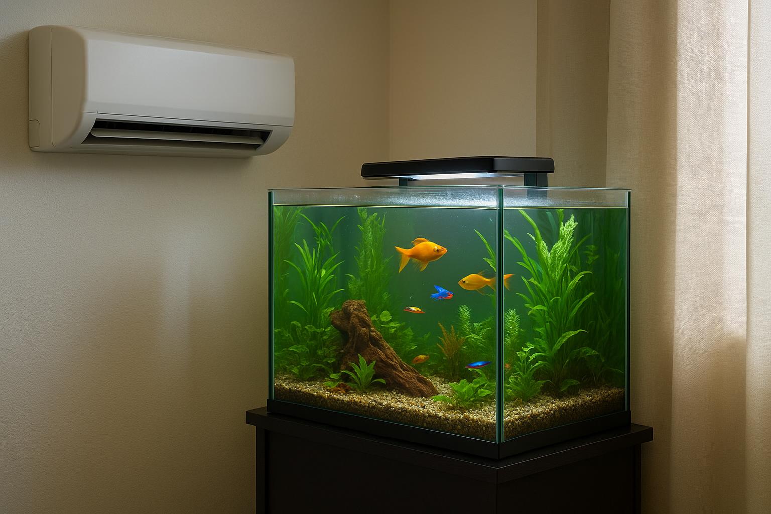 Pesci e condizionatori: attenzione alle correnti d’aria fredde sull’acquario