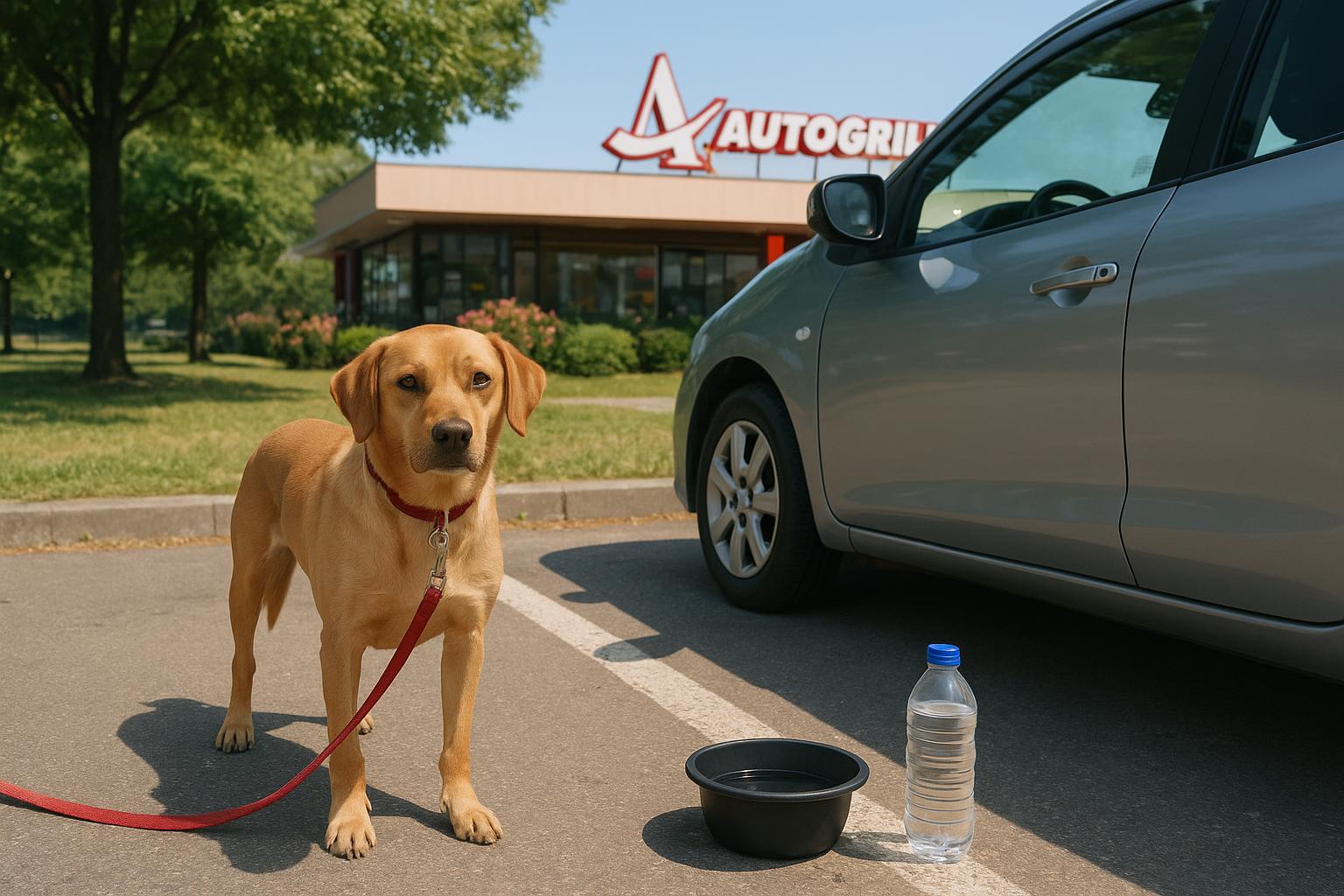 Cani e lunghe soste in autogrill: come gestire uscite, acqua e stimoli nuovi