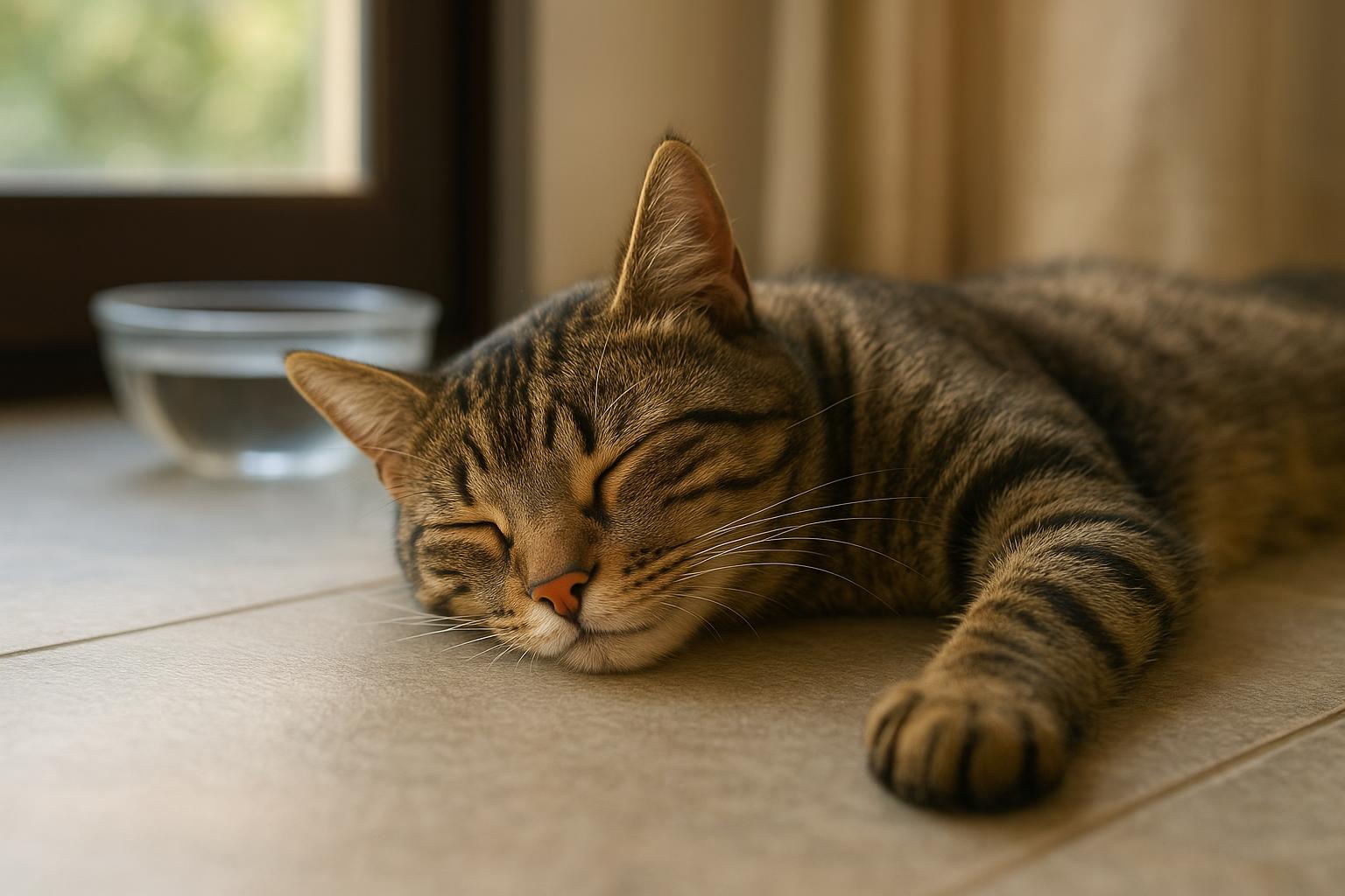 Gatti che dormono tutto il giorno con il caldo: quando la pigrizia è normale