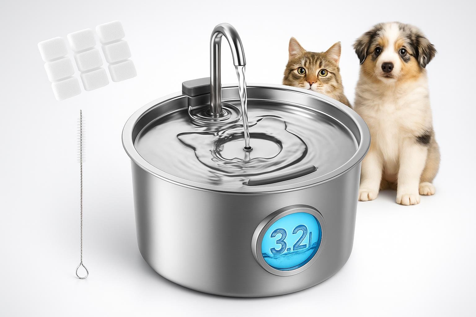 Fontanella per gatti da 3,2 L ultra silenziosa: idratazione smart a un prezzo da non perdere