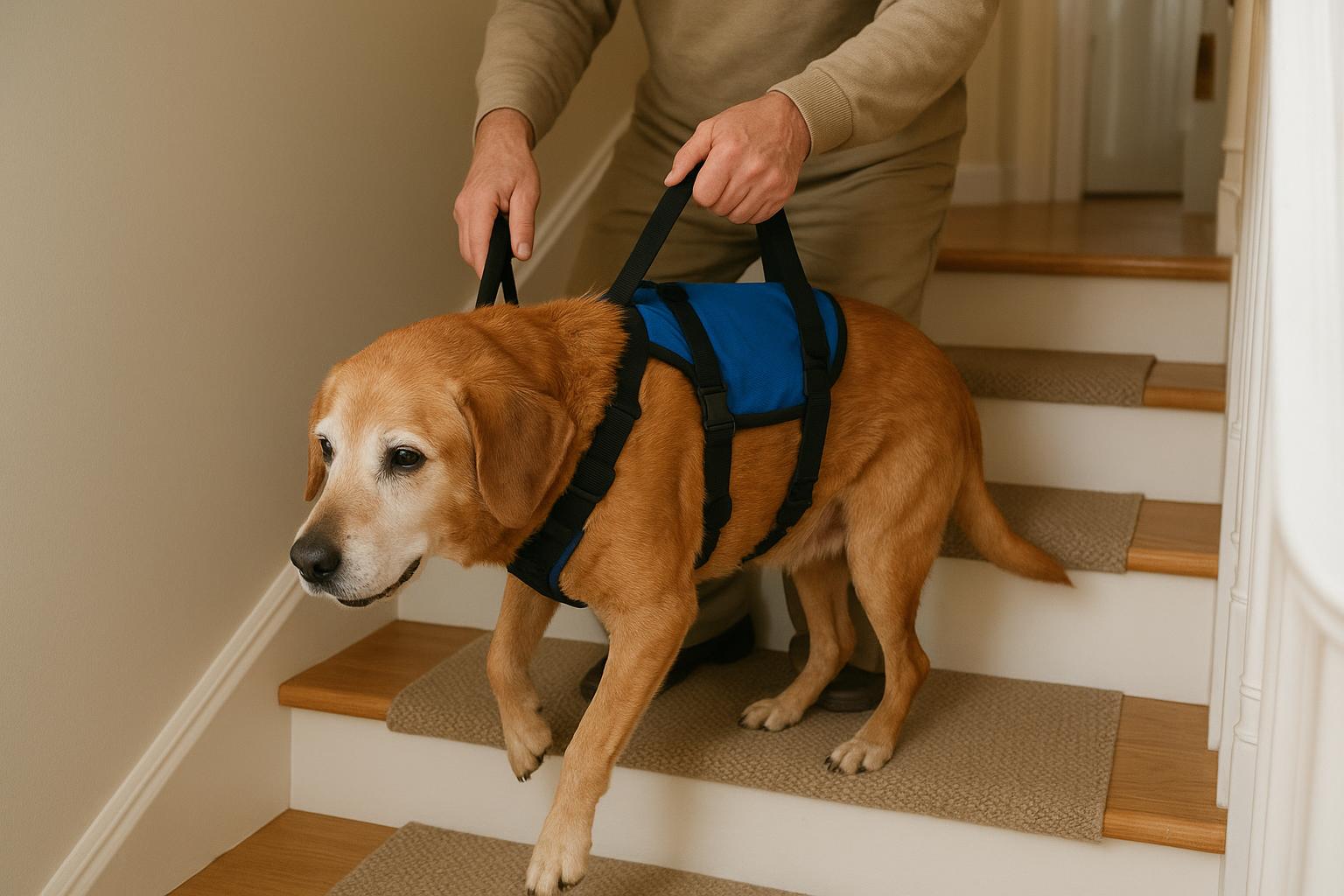 Cani anziani e scalinate delle case vacanza: prevenire cadute con semplici accorgimenti
