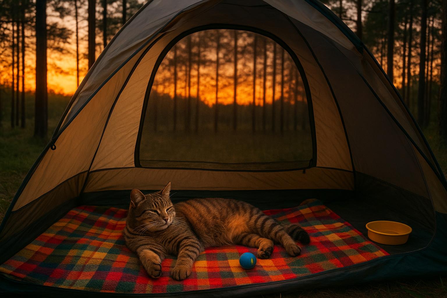 Gatti e tende da campeggio: trasformare la tenda in una tana sicura