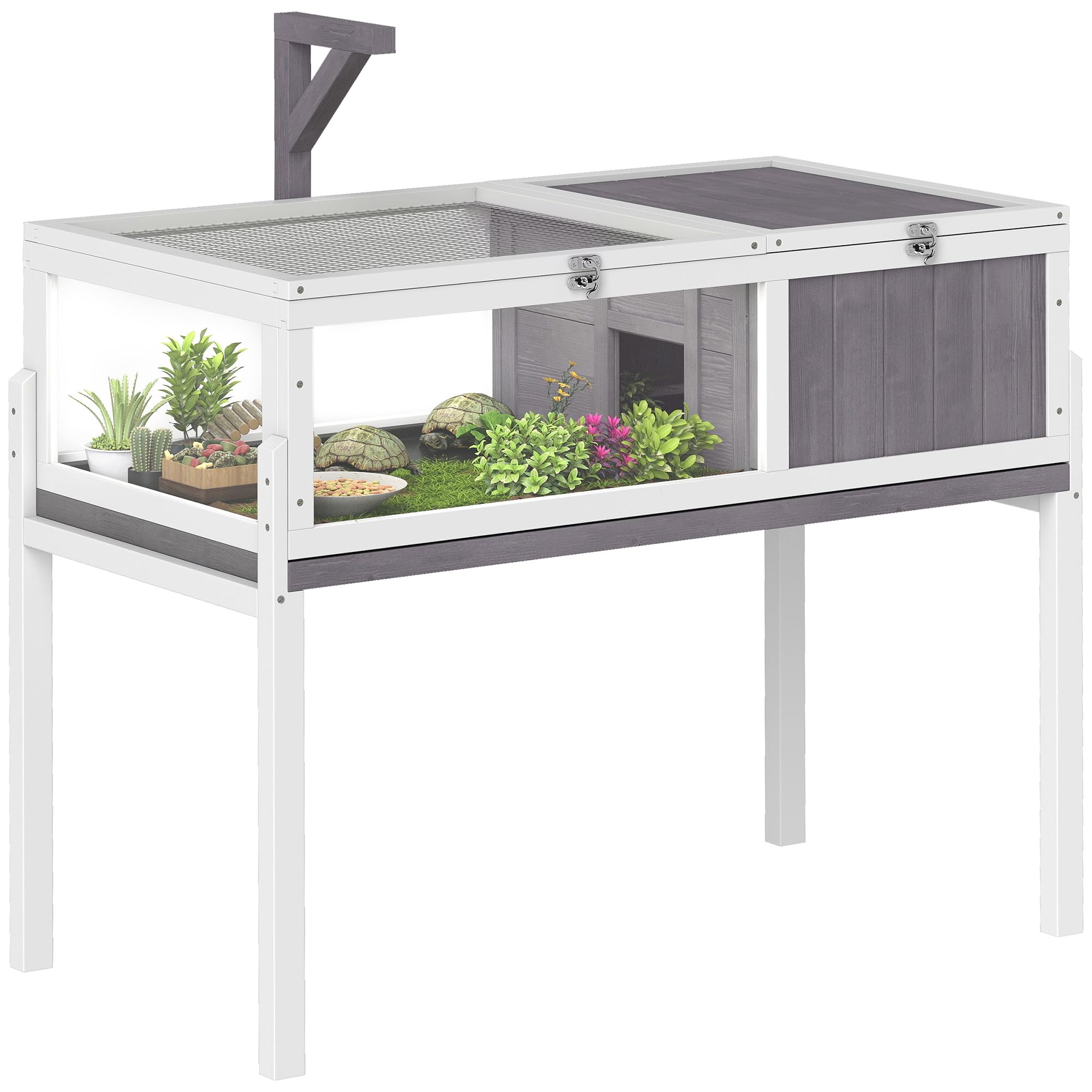 PawHut casetta rialzata per tartarughe, la tartarughiera da giardino in promo su Amazon