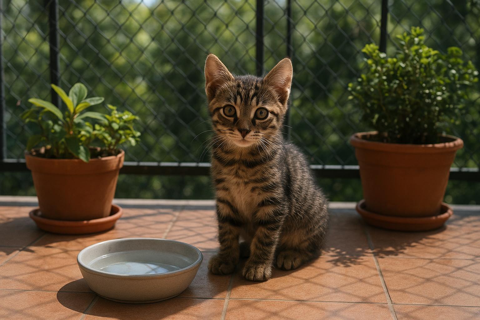 Gattini e prime esplorazioni su terrazzo: checklist di sicurezza estiva