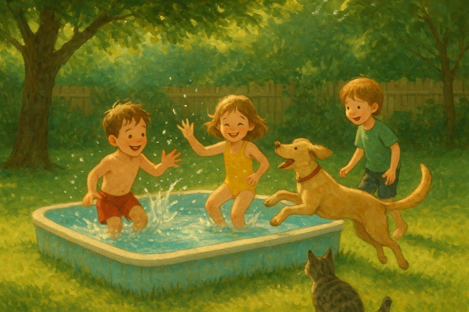 Organizzare un pomeriggio di giochi acqua-pet-bambini in giardino