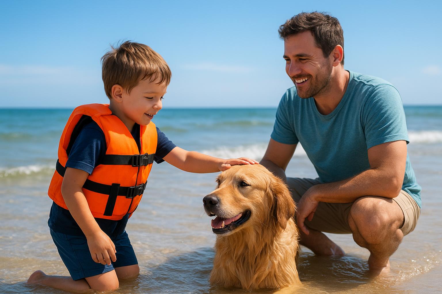Cane e bambini in acqua insieme: regole di sicurezza da spiegare prima del tuffo