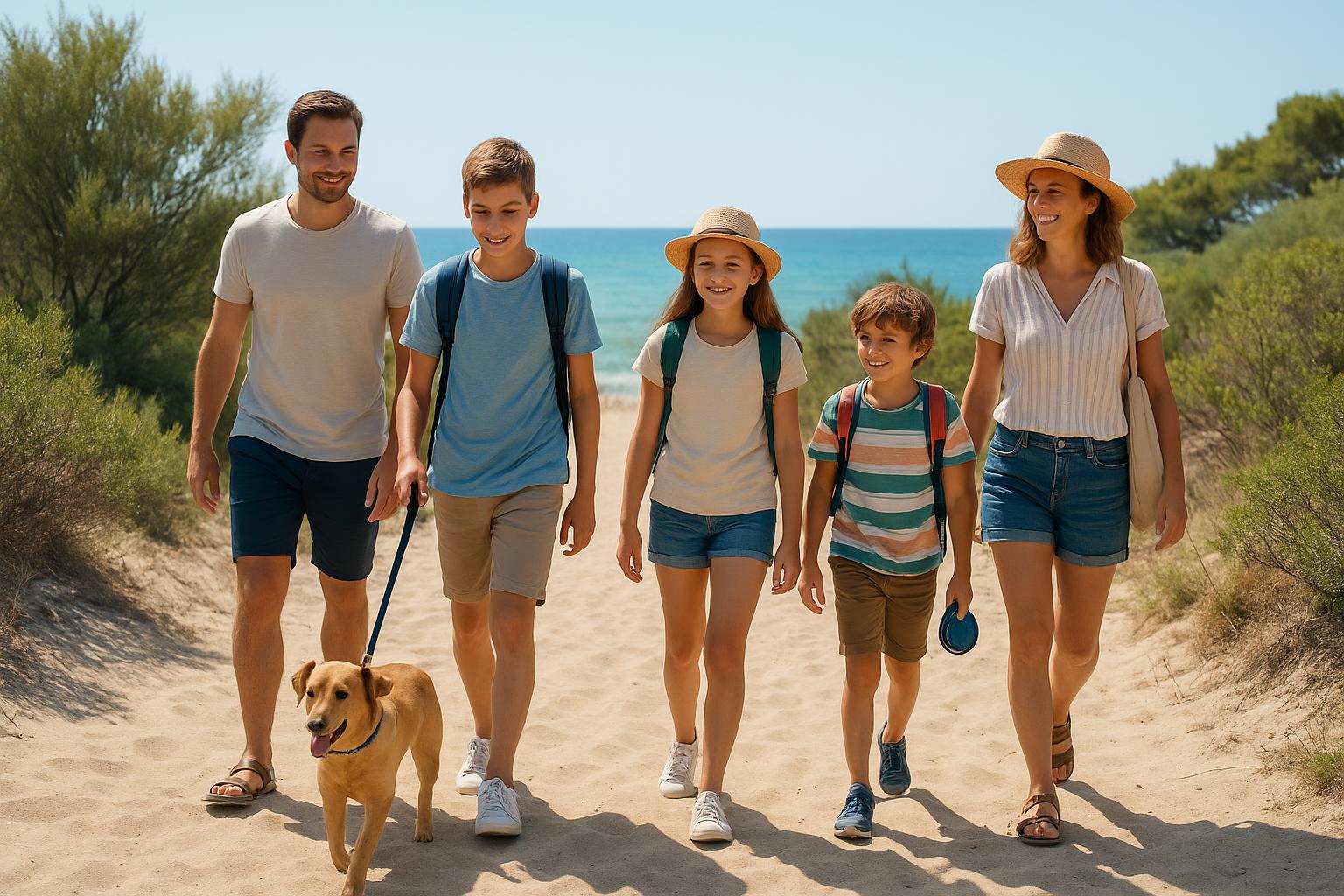 Famiglie in vacanza con più figli e un solo cane: turni di responsabilità realistici