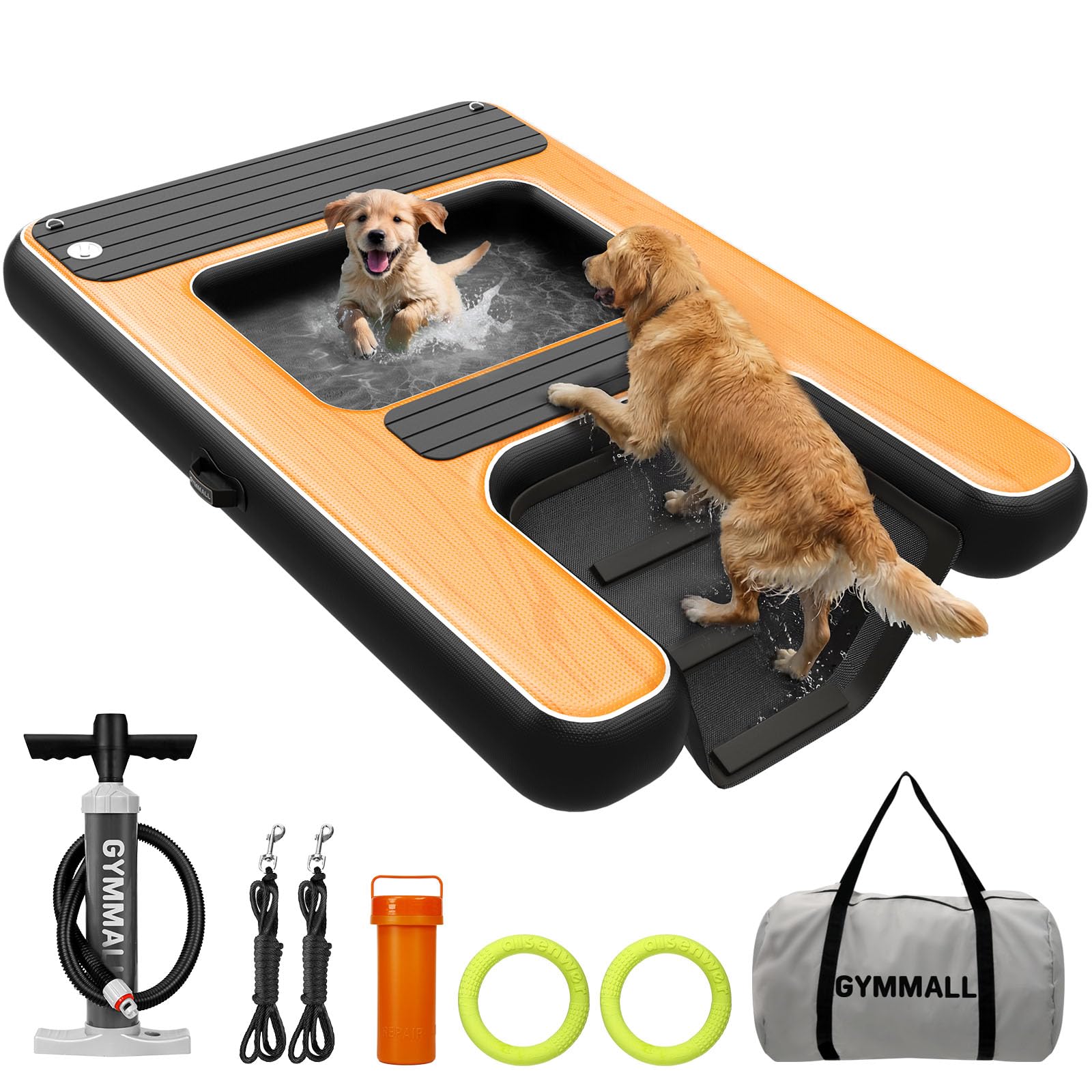 GYMMALL rampa gonfiabile per cani: accesso sicuro a piscina, pontile e barca in offerta su Amazon