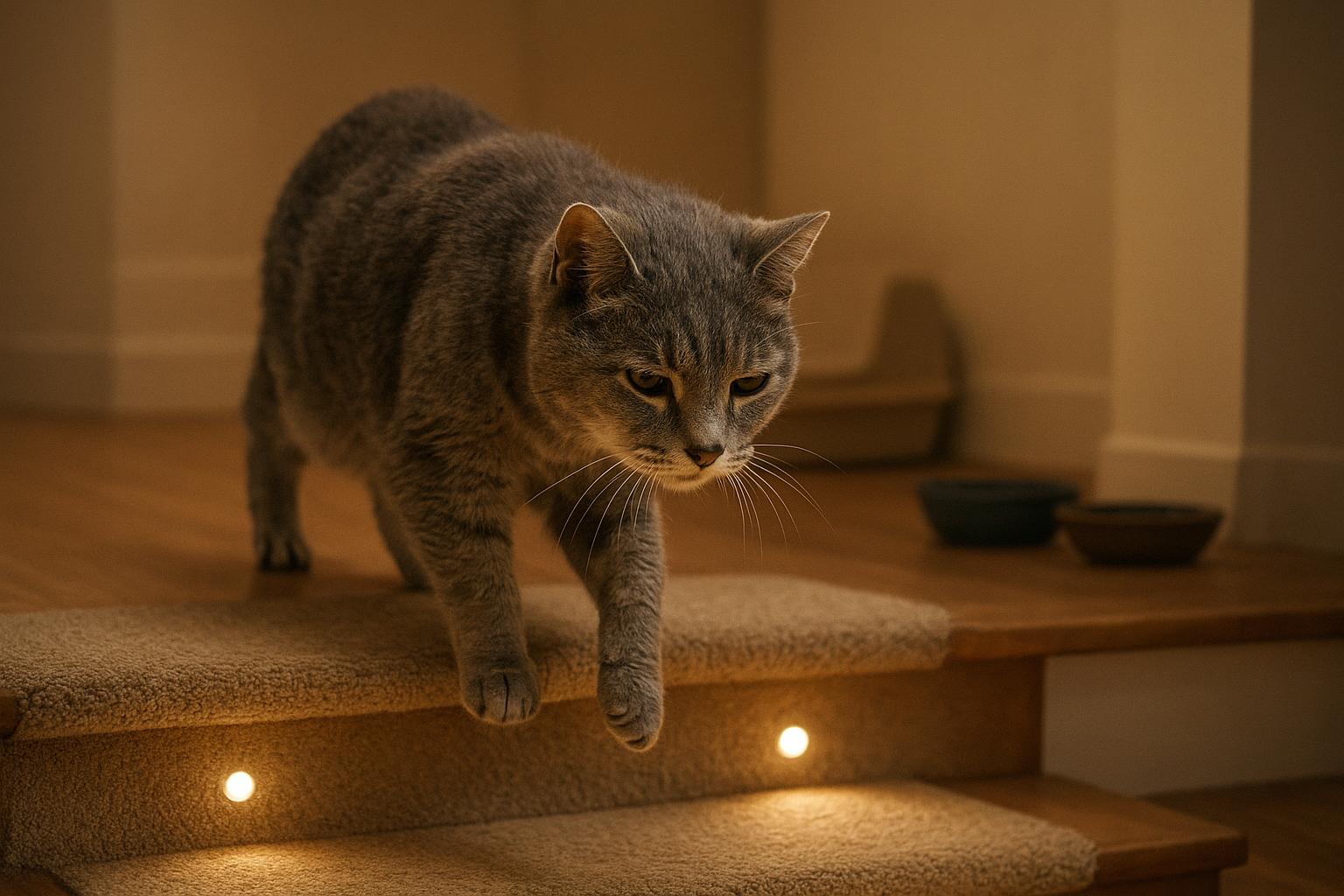Gatti anziani e scale delle case vacanze: ridurre i rischi di cadute notturne