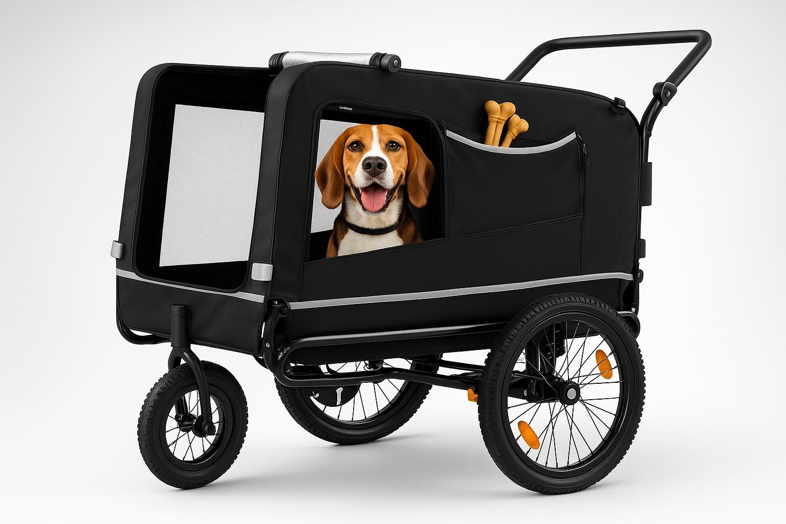 Carrello per cani tectake WoofRider: trasportino da bicicletta e jogger 2 in 1 a prezzo ribassato