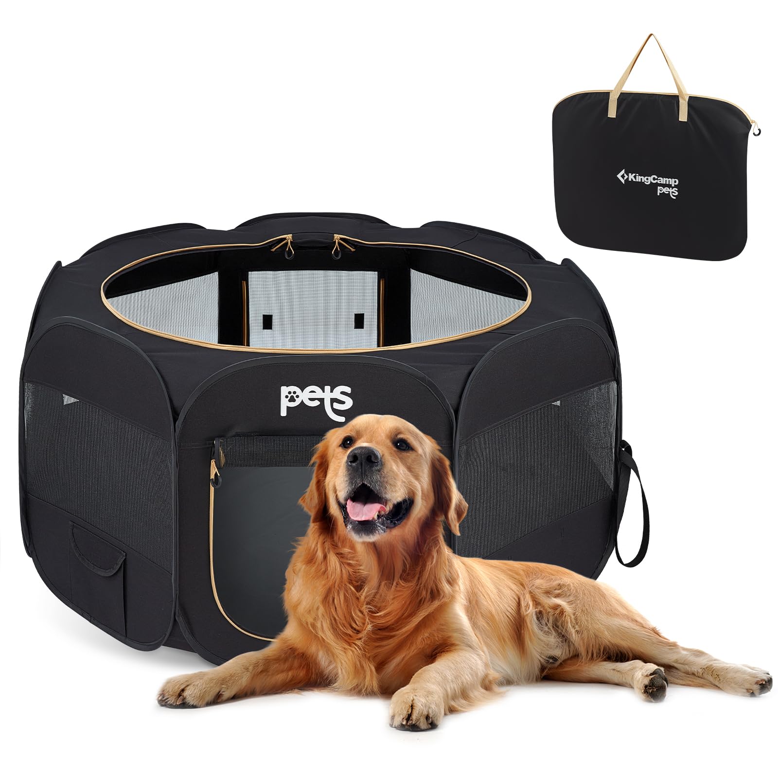 KingCamp recinto gioco pop-up per cani e gatti: il box pieghevole perfetto per viaggi e giardino