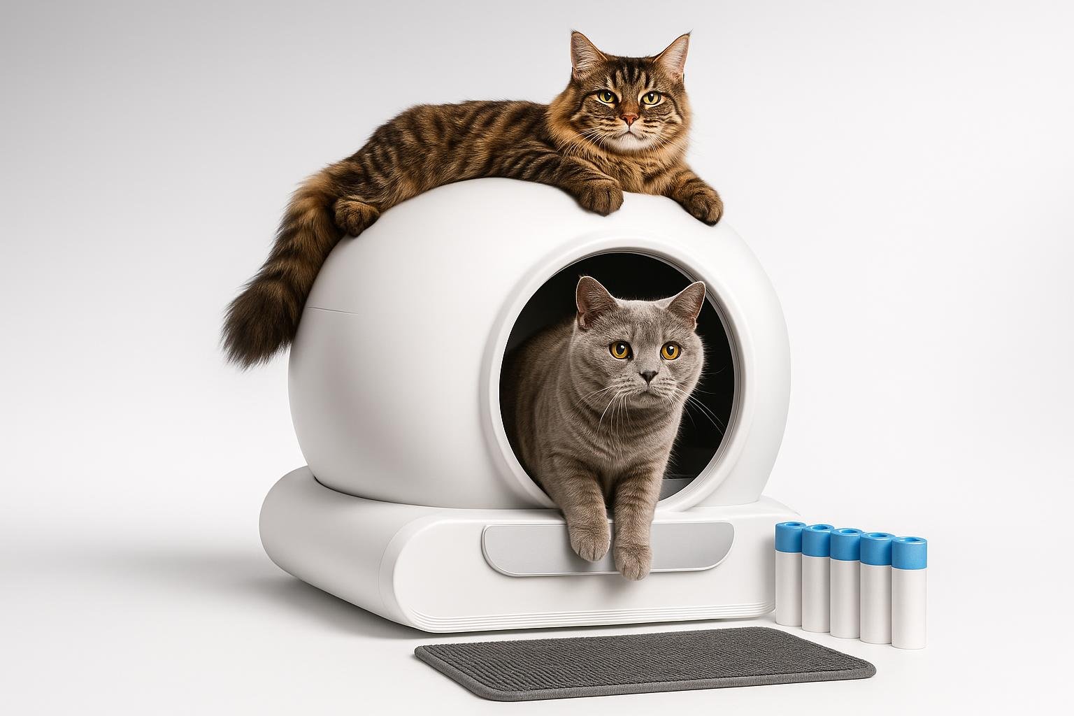 Lettiera gatto autopulente XXL 65L con app e monitoraggio salute: la soluzione smart per case con più gatti