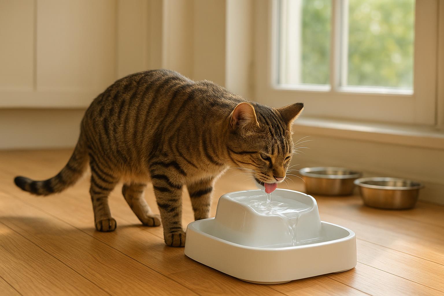 Idratazione del gatto che mangia solo croccantini: trucchi estivi per farlo bere