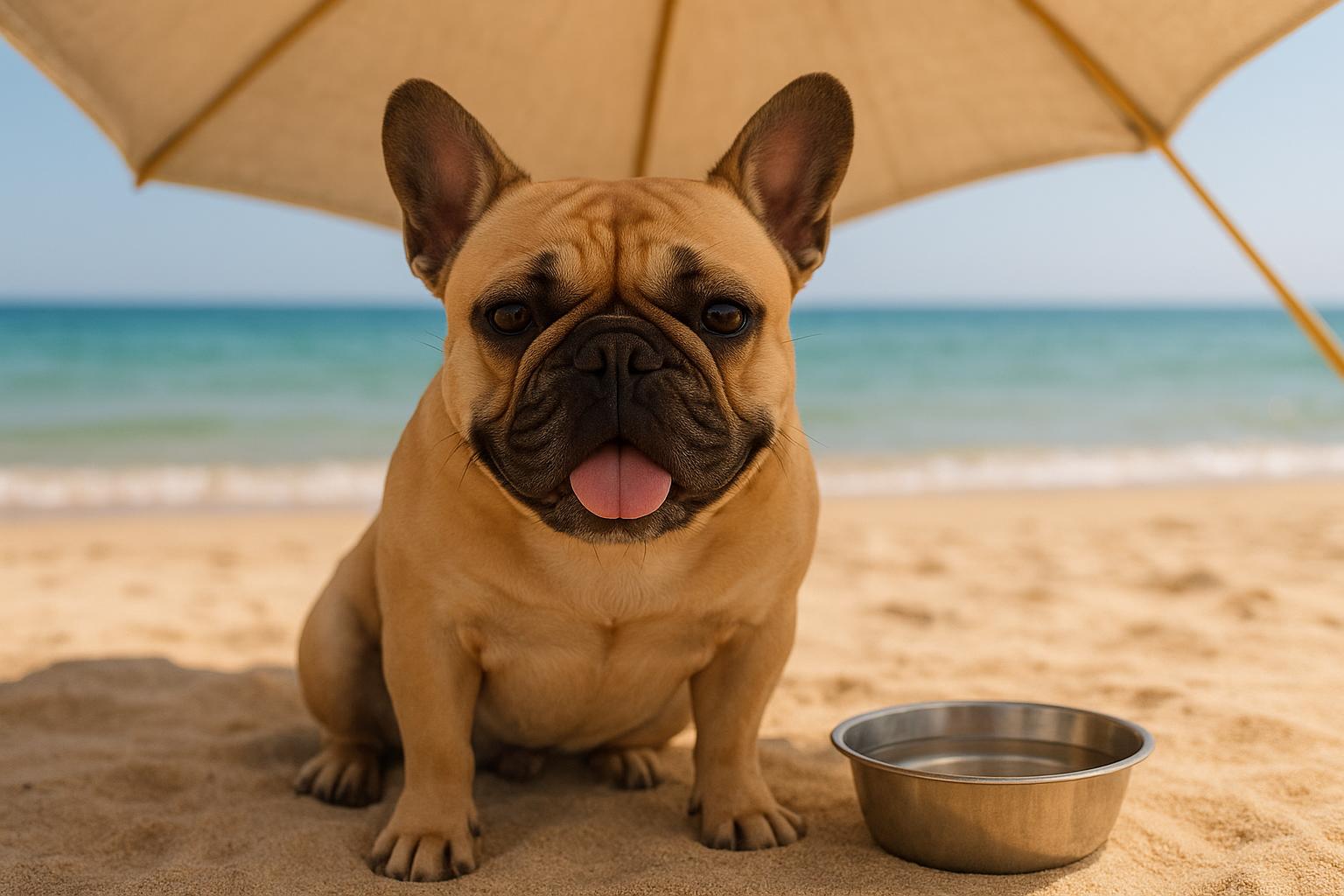 Cani brachicefali in spiaggia: limiti di tempo, ombra e segnali di affanno