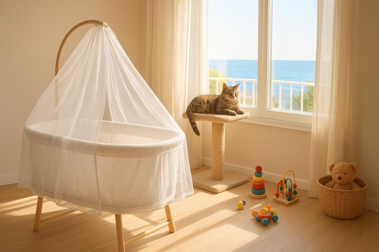 Convivenza tra gatto e neonati in casa al mare: organizzare spazi e routine
