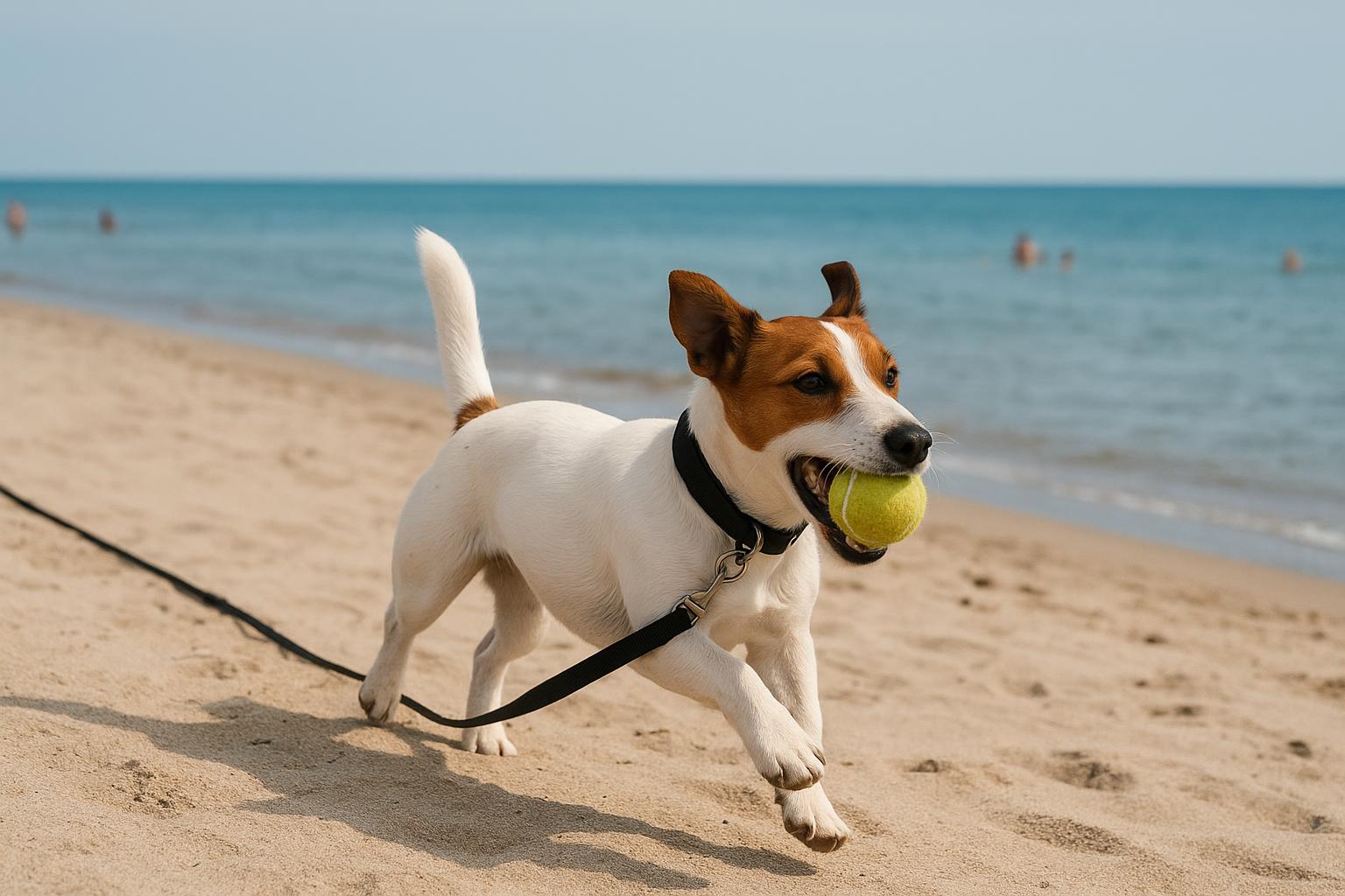 Jack russell in spiaggia libera: gestire istinto di caccia e richiamo