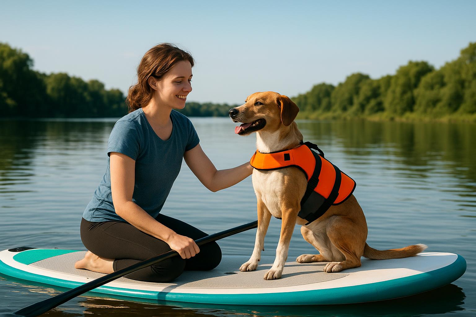 Cane e paddle board: primi esercizi per salire in sicurezza sulla tavola