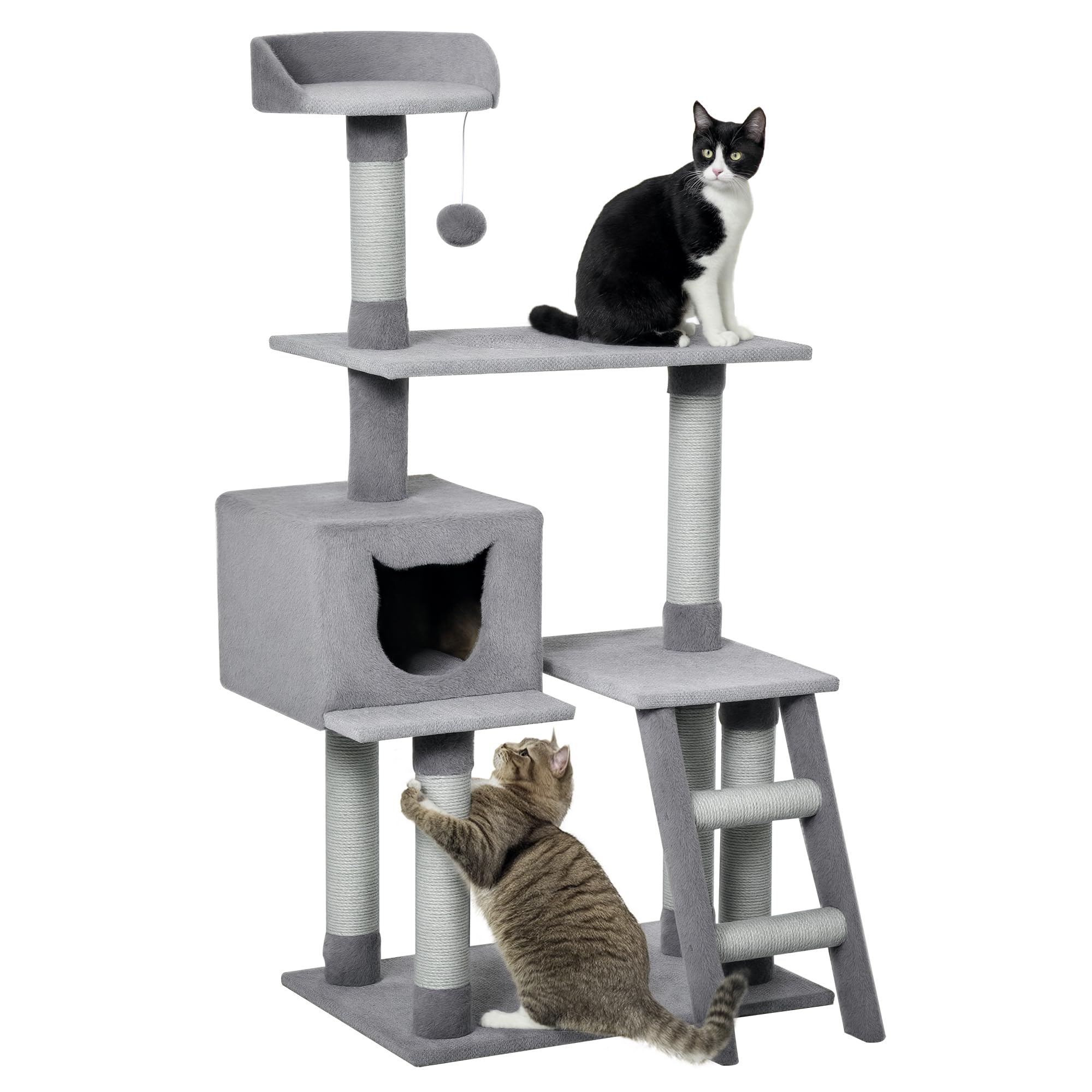 PawHut tiragraffi palestra per gatti multilivello, il parco giochi salvasofà in promozione su Amazon