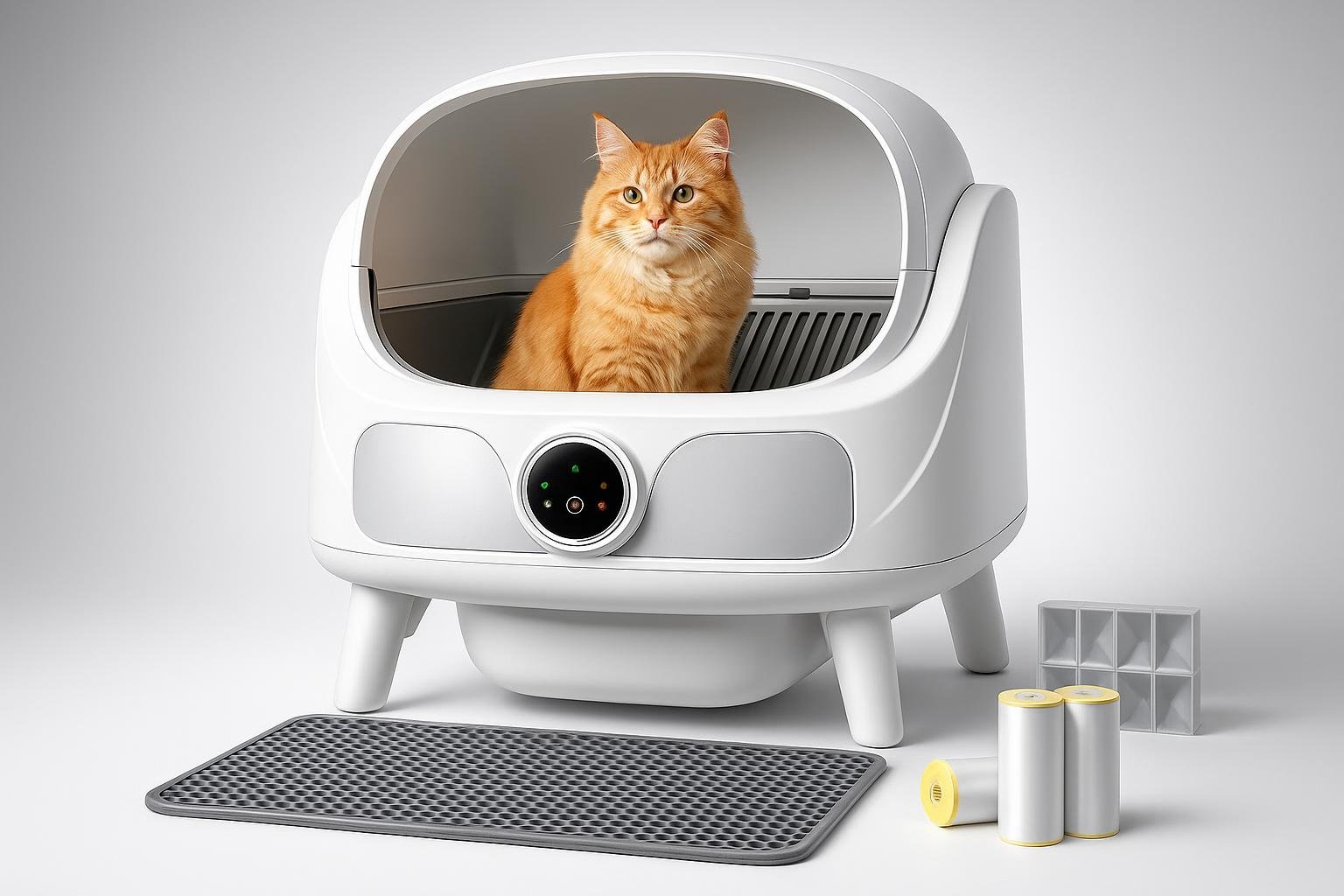 Lettiera gatto autopulente XXL controllata da app in offerta su Amazon: gestione facile e antiodore per più gatti