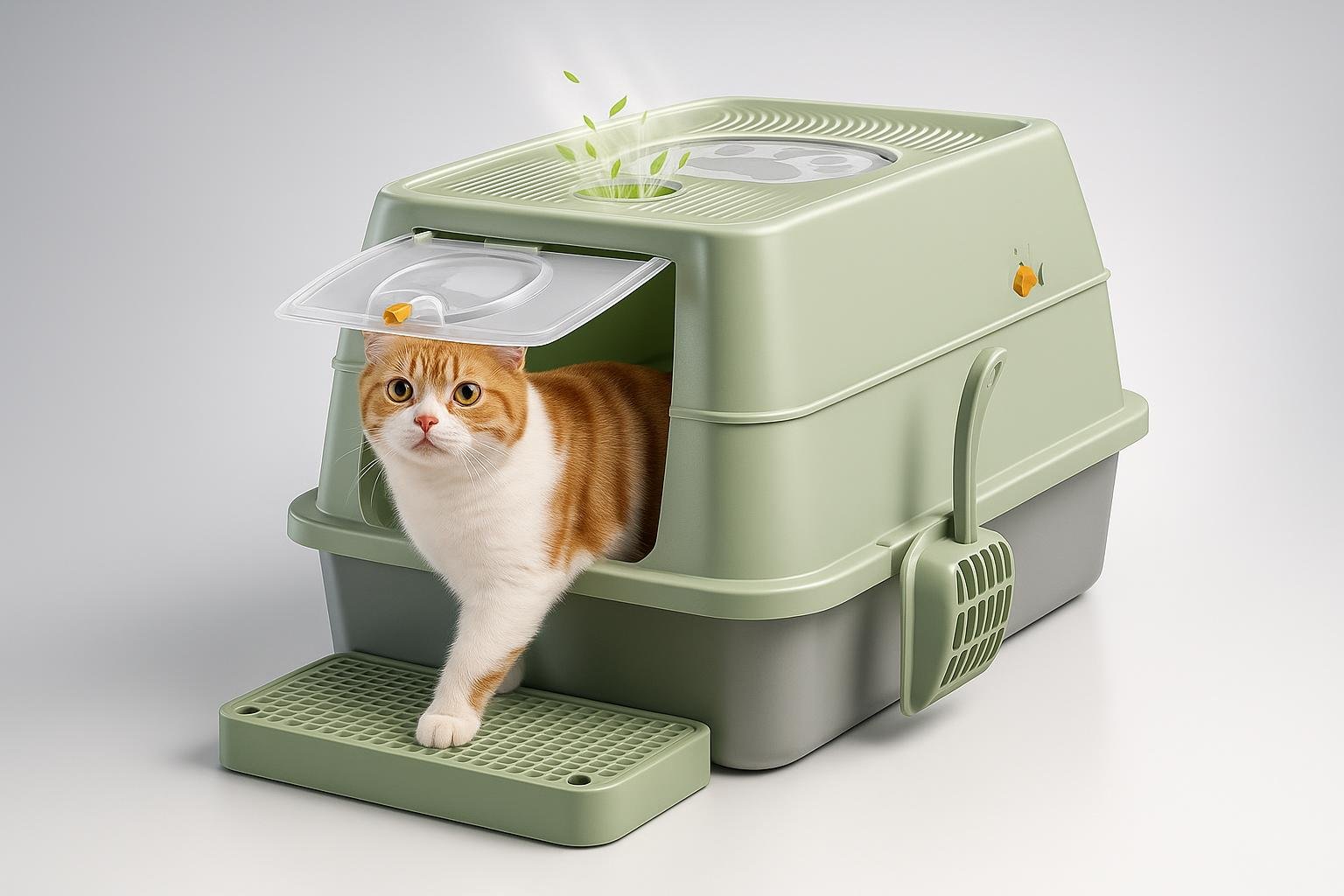 Lettiera per gatti XXL in acciaio inox chiusa, su Amazon un modello definitivo per case con più mici