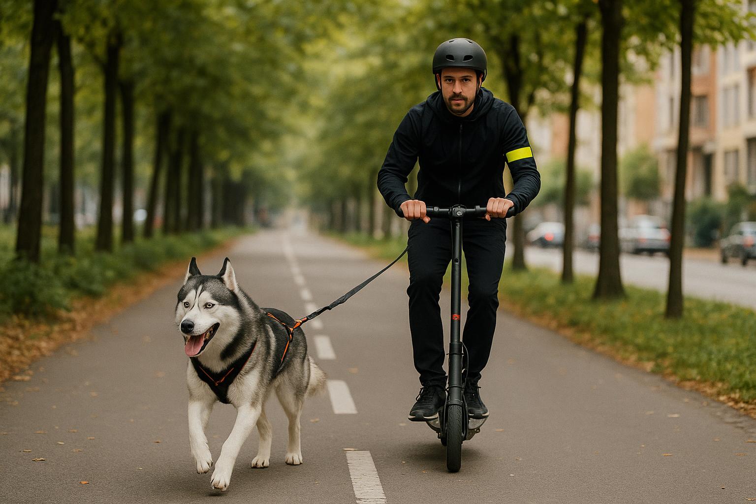 Urban mushing con monopattino per cani sportivi: come iniziare in sicurezza in città