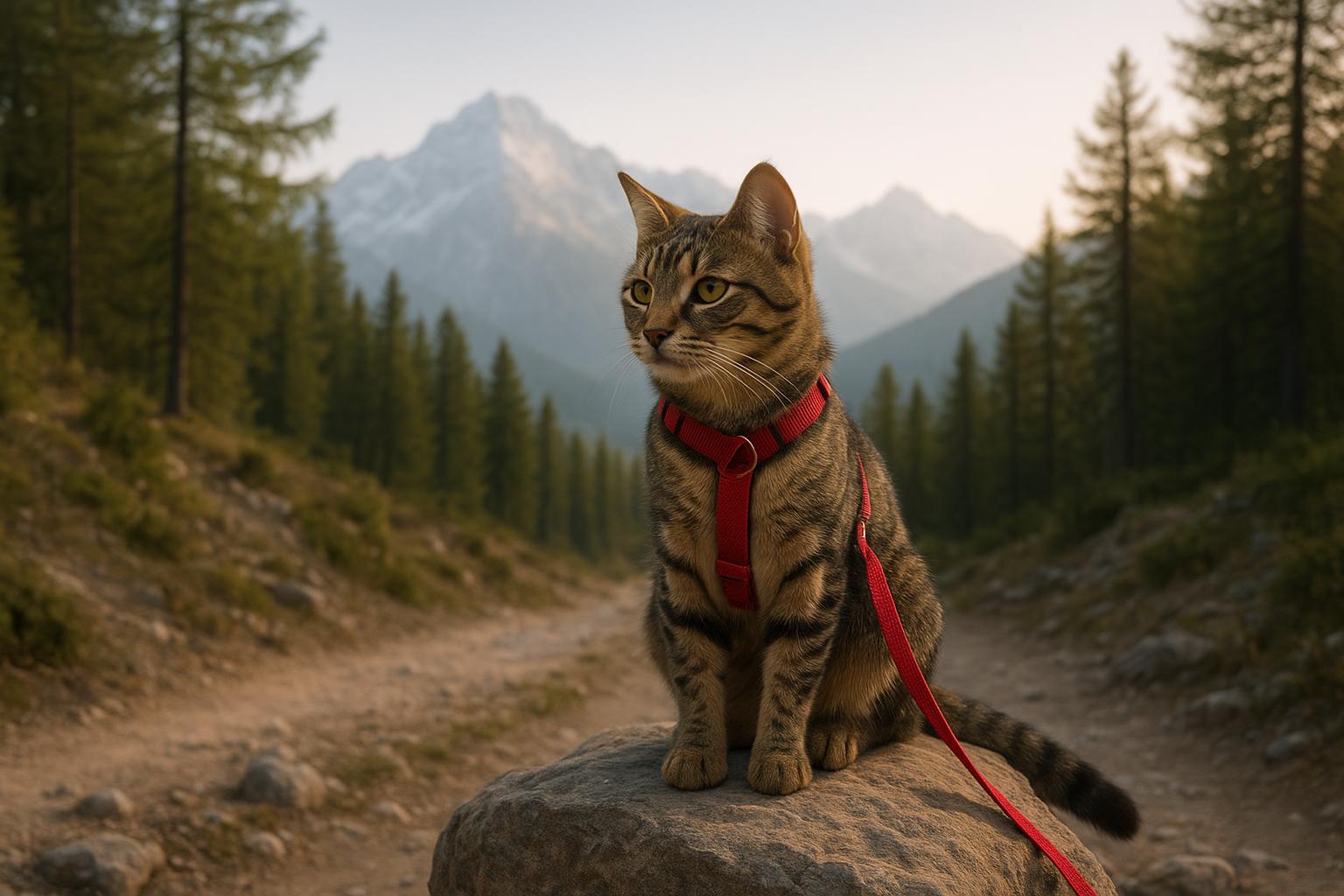 Gatto e passeggiate in montagna al guinzaglio: preparazione, rischi e attrezzatura minima