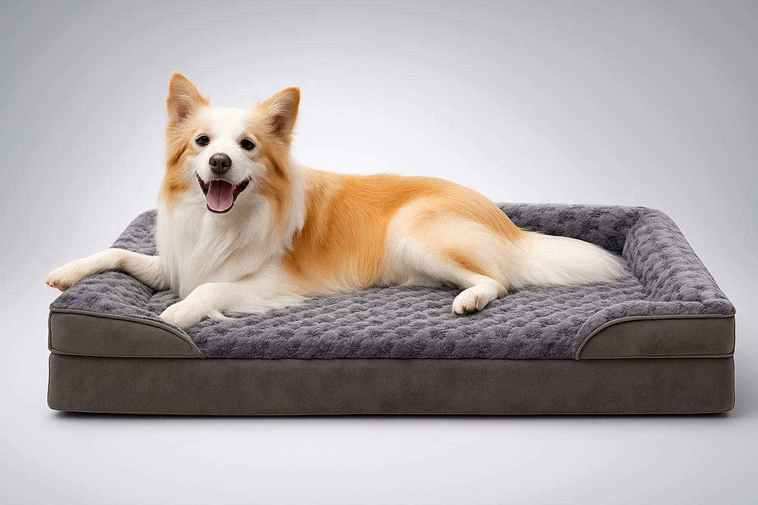 Cuccia cane interno KSIIA 105×70 cm in offerta: divano ortopedico sfoderabile per cani di taglia grande