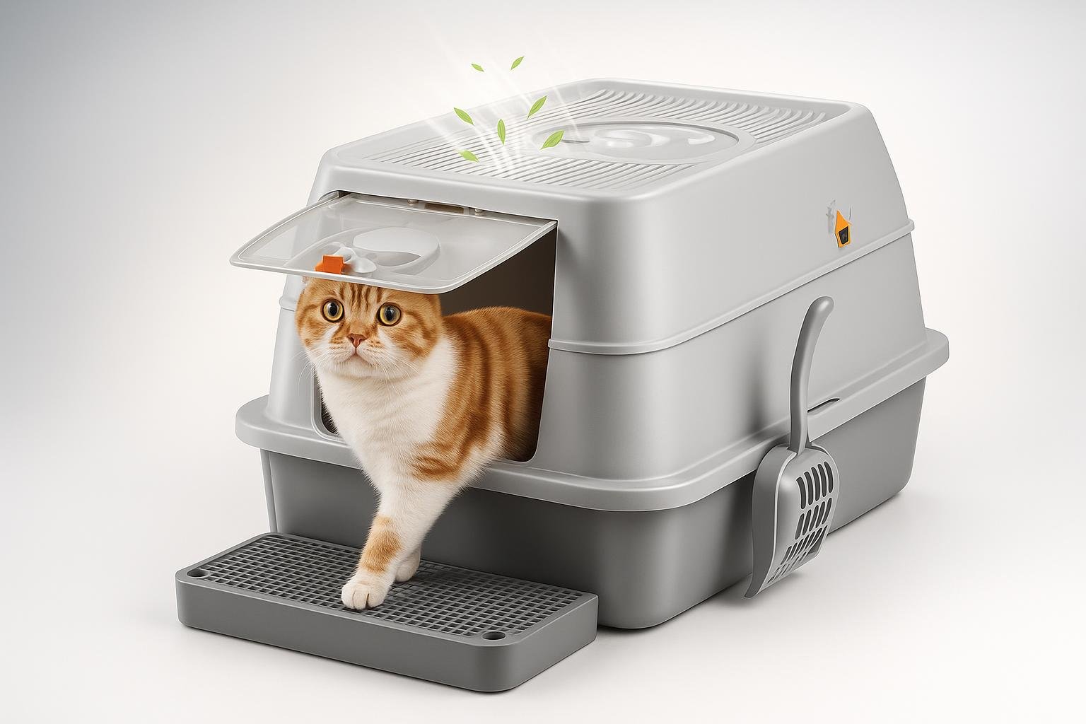 Lettiera chiusa in acciaio inox XL per gatti, la soluzione anti-odori in offerta su Amazon