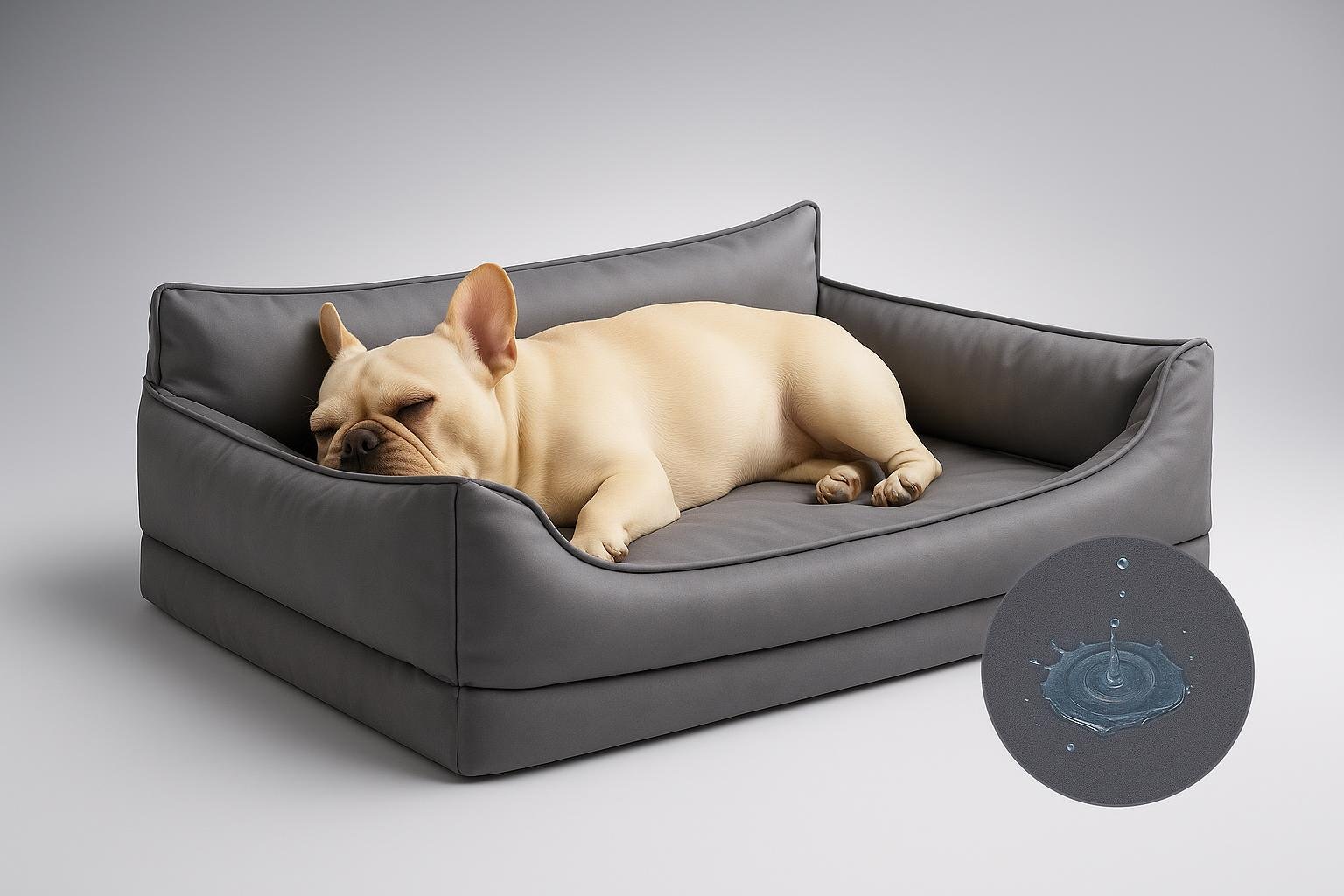 Cuccia in ecopelle per cani piccoli con cuscino rimovibile, design da salotto in offerta
