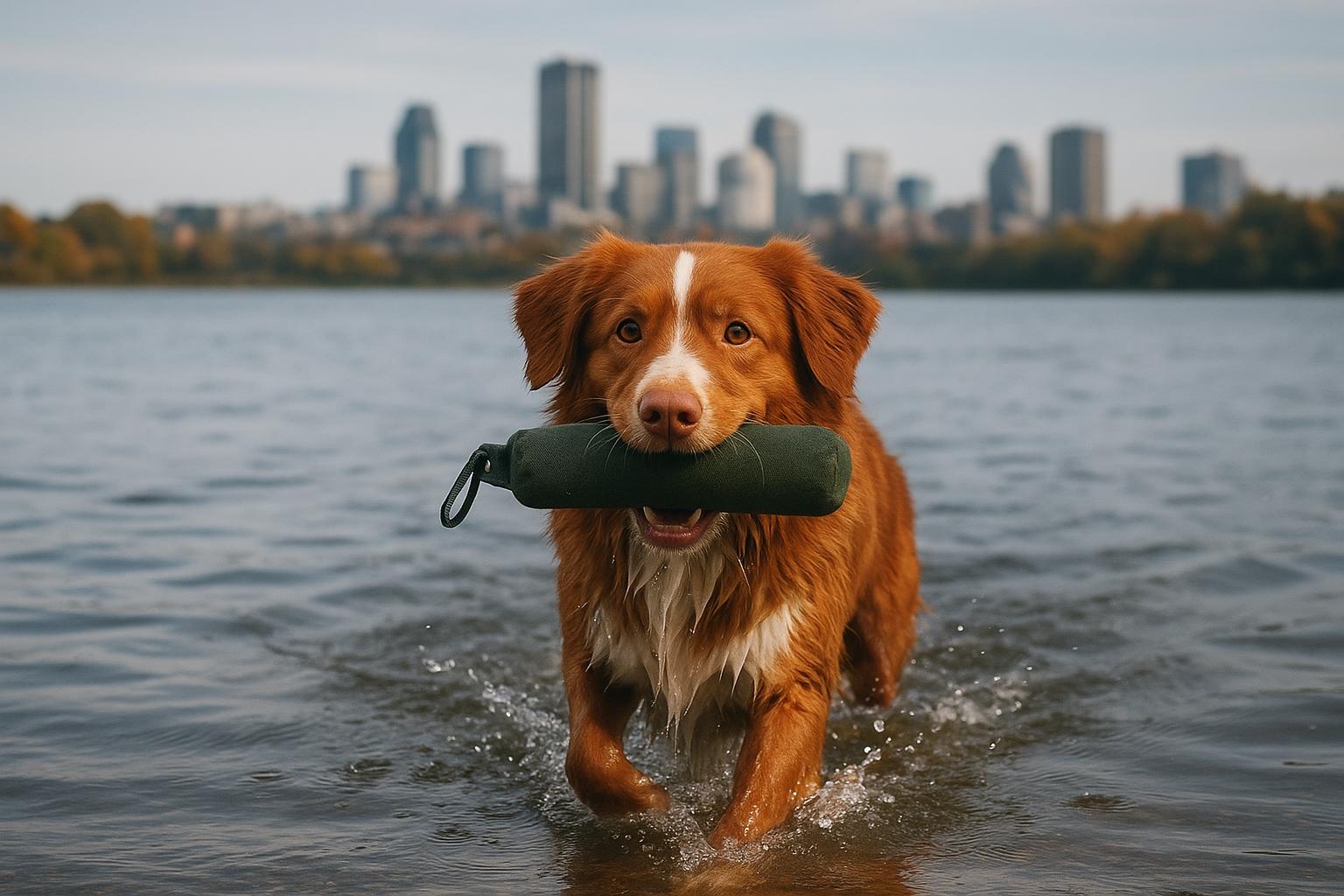 Nova scotia duck tolling retriever in famiglia: il “toller” tra gioco in acqua, attività mentali e vita in città