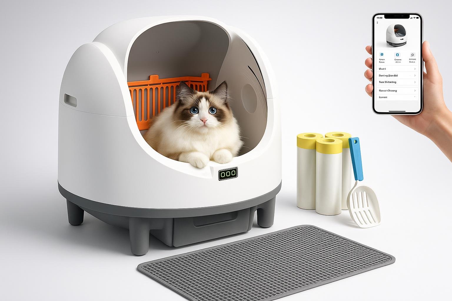 Lettiera gatto autopulente XXL con controllo da app in offerta su Amazon