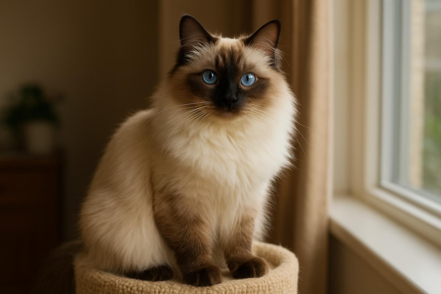 Gatto sacro di birmania in appartamento: carattere dolce, convivenza e cura del mantello