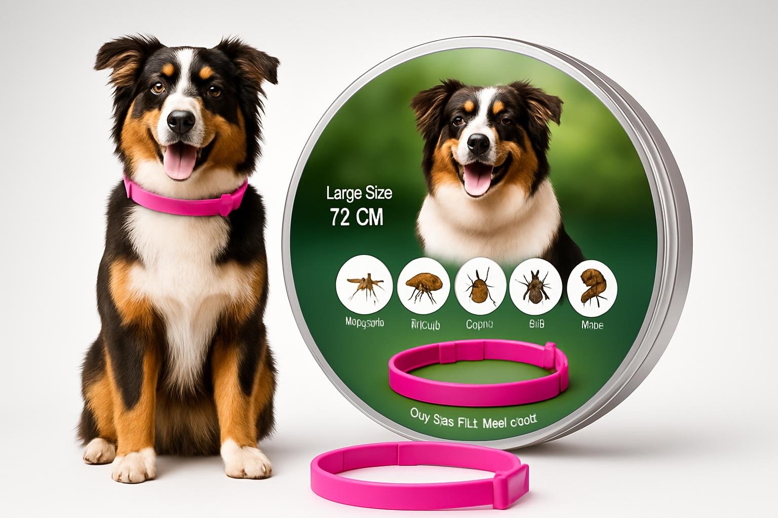 Collare antiparassitario naturale per cani 65 cm in super offerta su Amazon