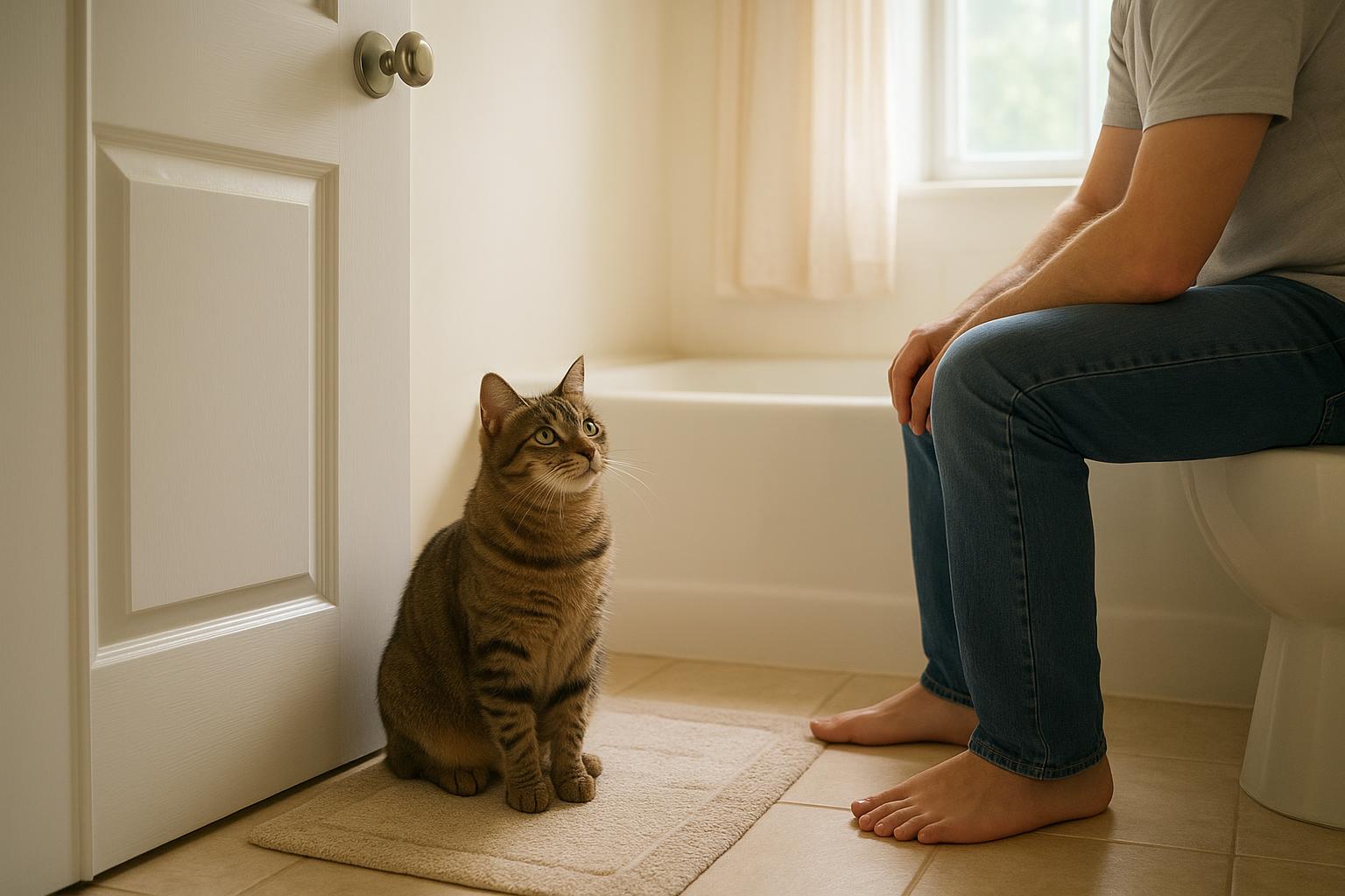 Perché il gatto ti segue in bagno? Cosa c’è dietro a questo comportamento curioso