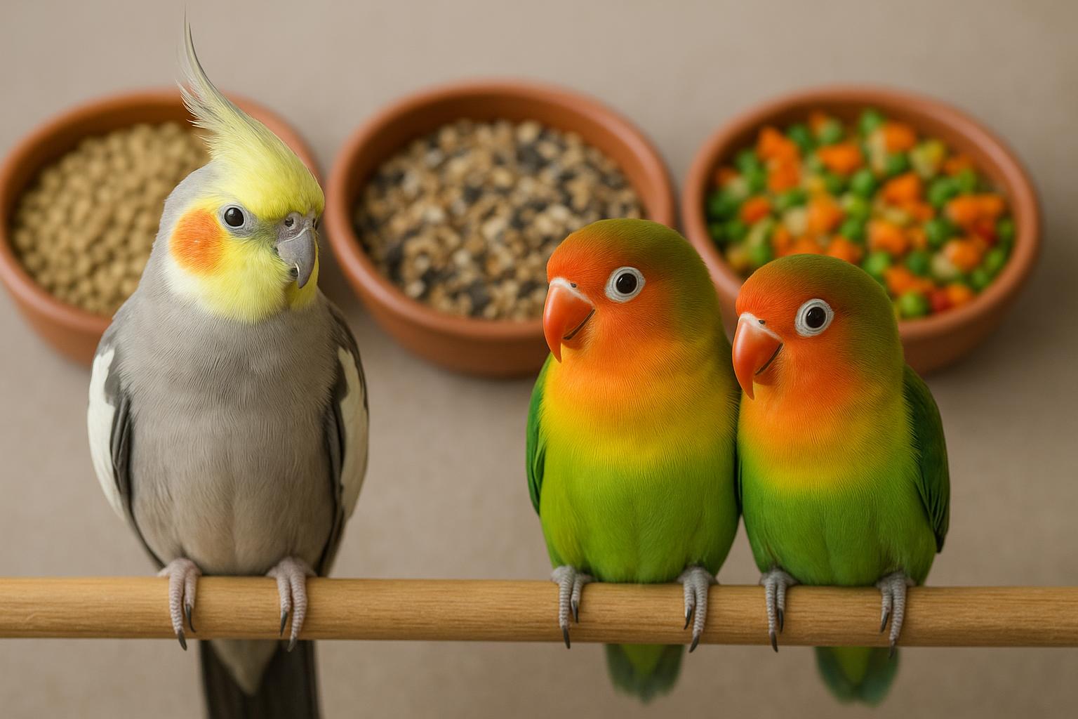 Piccoli pappagalli e dieta a base di pellet: pro e contro rispetto alla miscela di semi