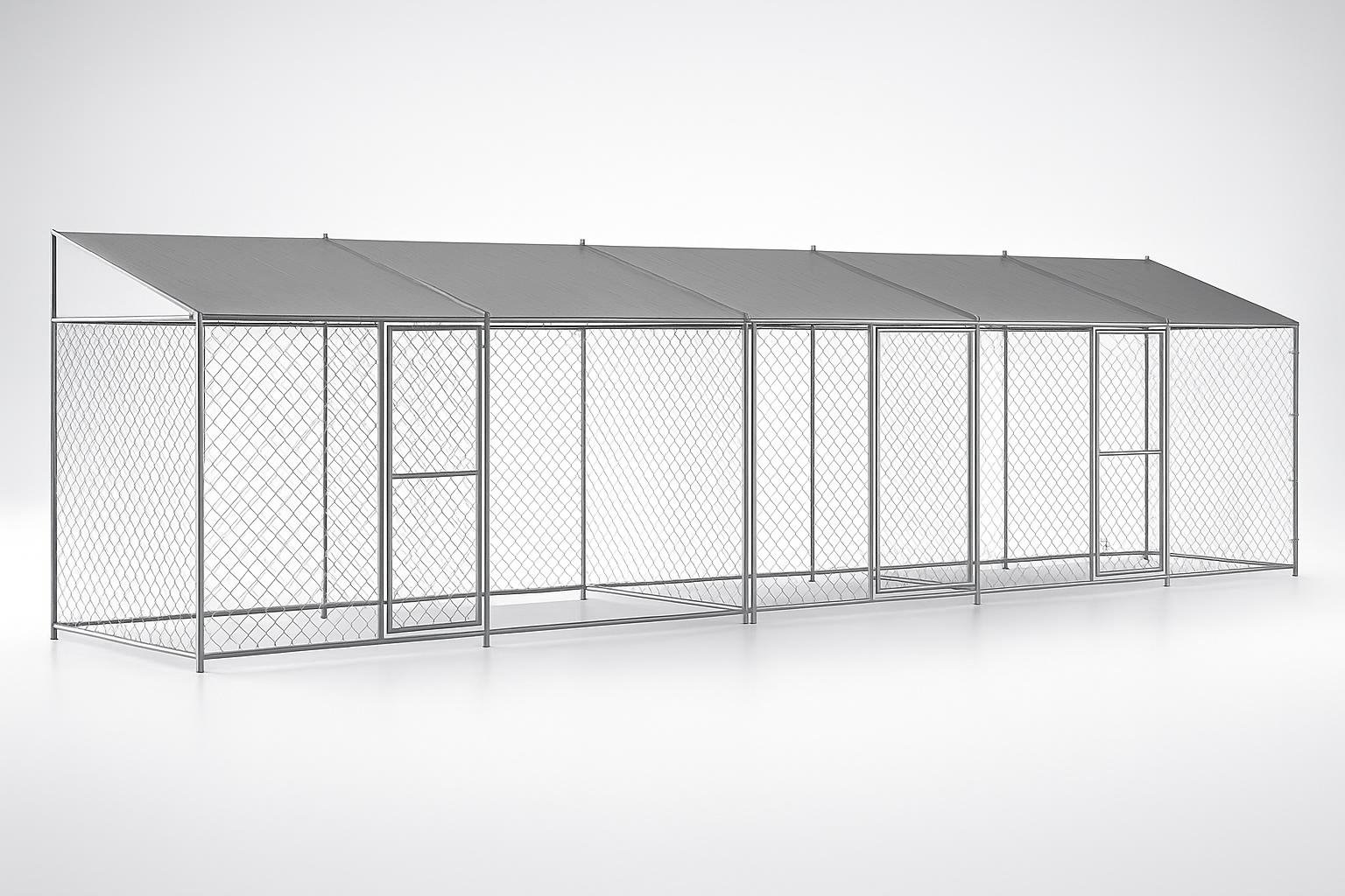 vidaXL gabbia per cani con tetto 800 x 200 x 256 cm, soluzione maxi per giardini e aree rurali