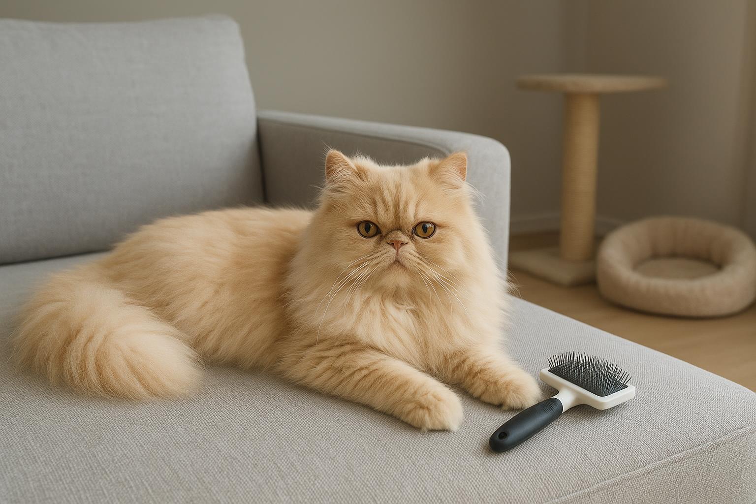 Gatto persiano in appartamento: toelettatura quotidiana, respirazione delicata e carattere tranquillo