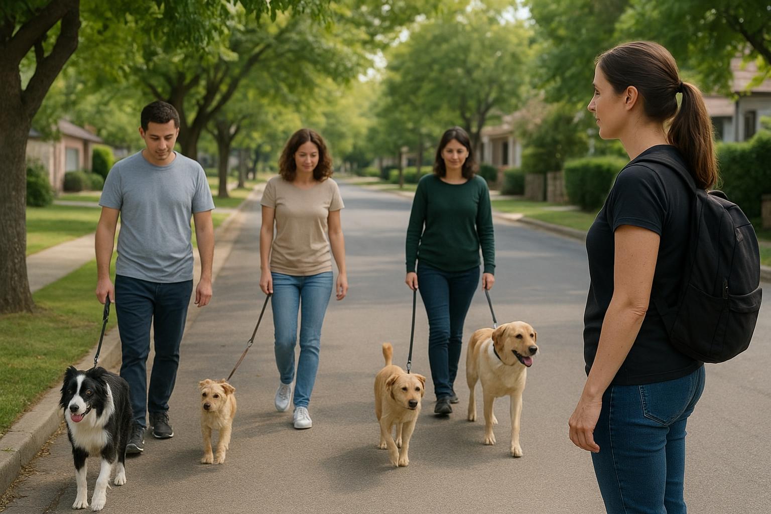 Gruppi di passeggiate di quartiere per cani timidi: come organizzarli e aiutare i pet insicuri a socializzare