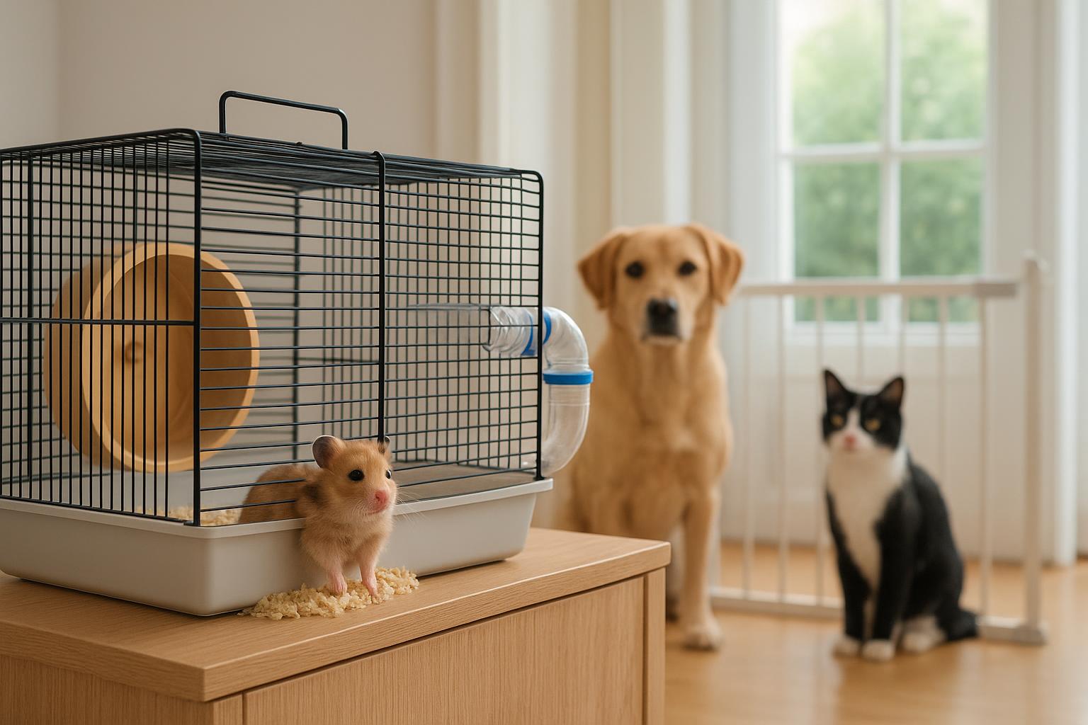 Criceti e sicurezza in casa con altri pet: come prevenire incidenti con cani e gatti curiosi