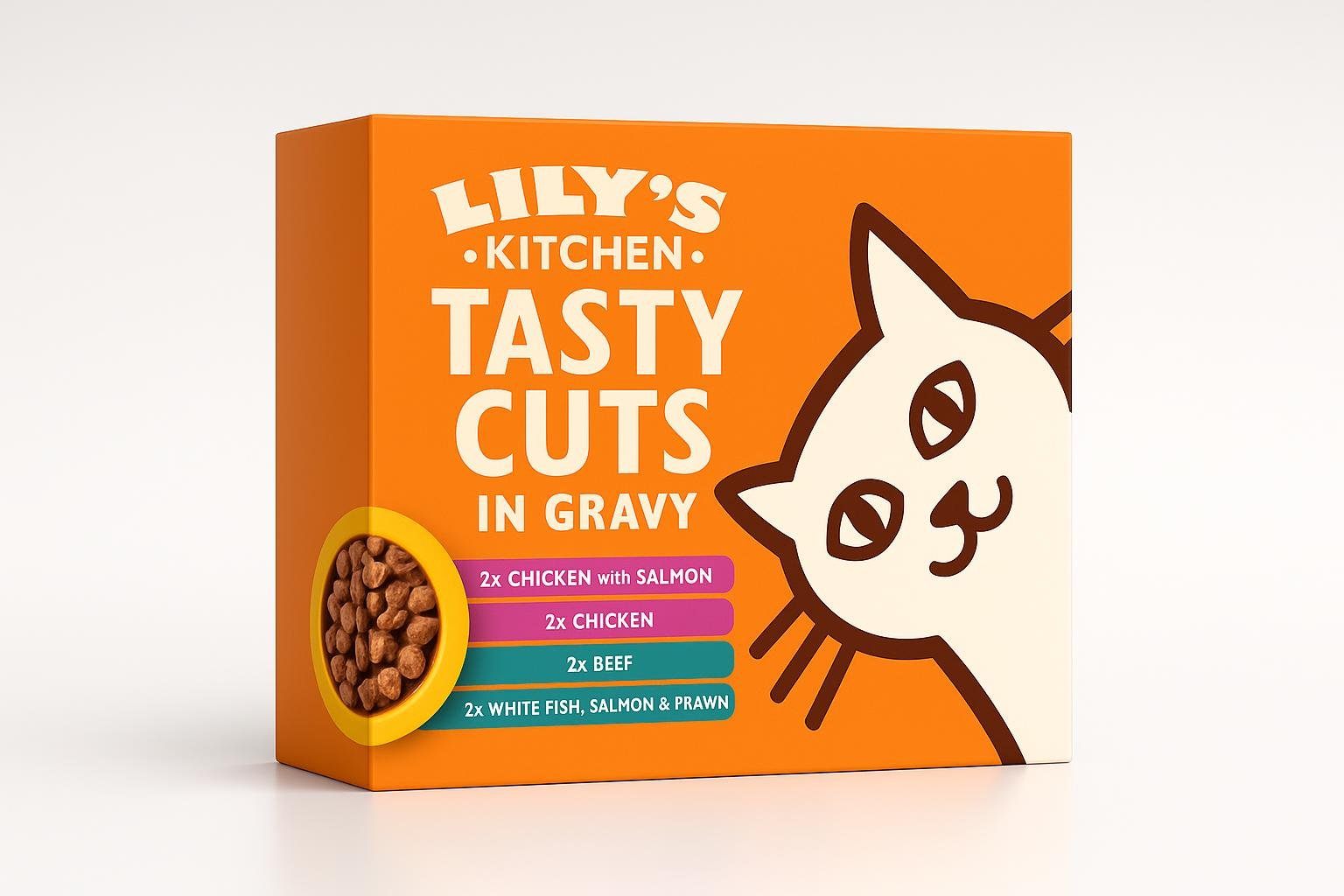 Lily’s Kitchen bocconcini in salsa per gatti adulti, multipack umido naturale in offerta su Amazon