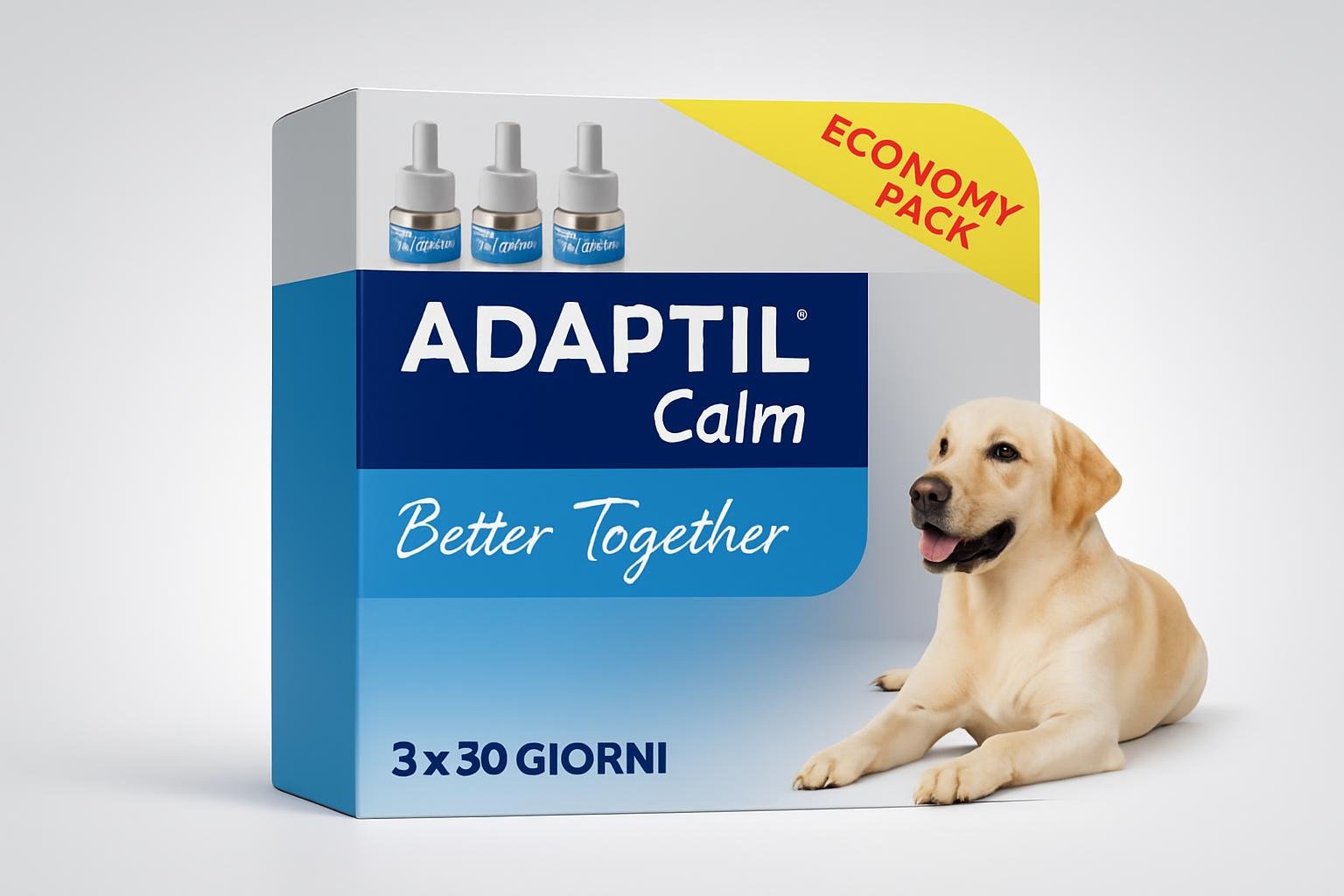 ADAPTIL Calm ricarica 3 x 48 ml, supporto anti‑stress per cani sensibili a prezzo ribassato su Amazon